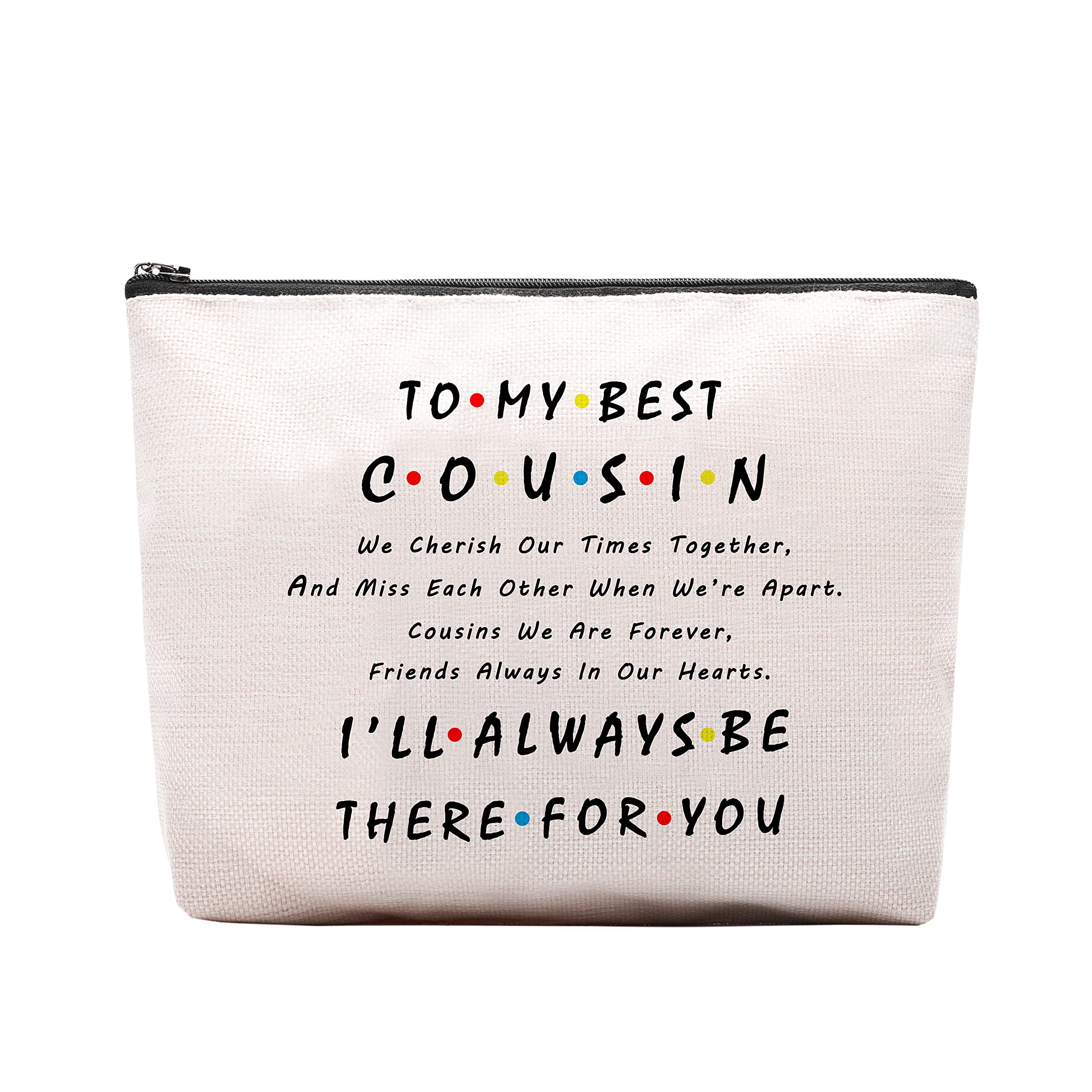 Gifts for Cousin Funny Makeup Bag Cousin Gifts For Women Friend Travel Makeup Pouch
