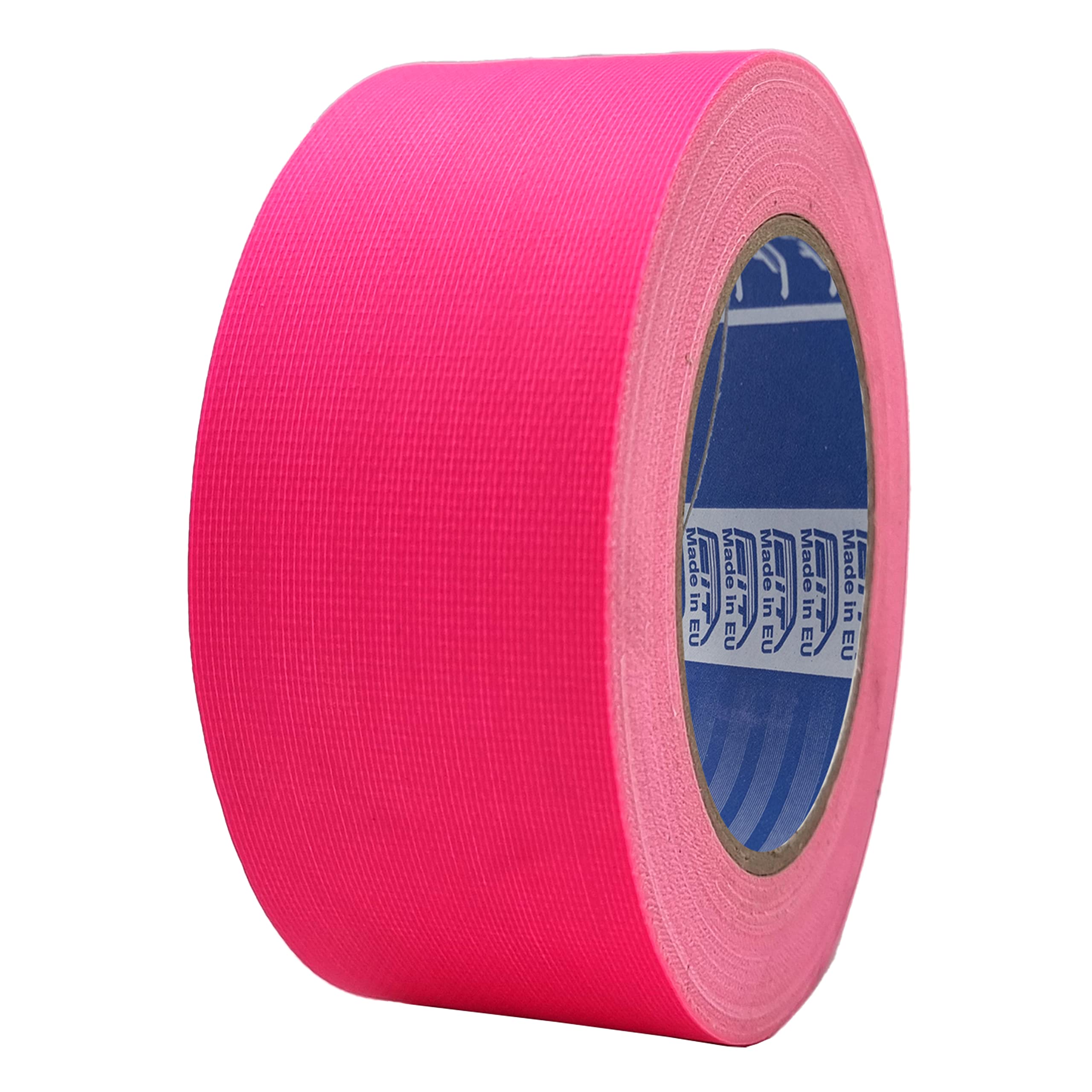 ACIT Cinta de tela fluorescente, 50 mm x 25 m, cinta de tela reforzada,Gaffer, fluorescente, reparación, fijación y embalaje de alta estanqueidad (Rosa)