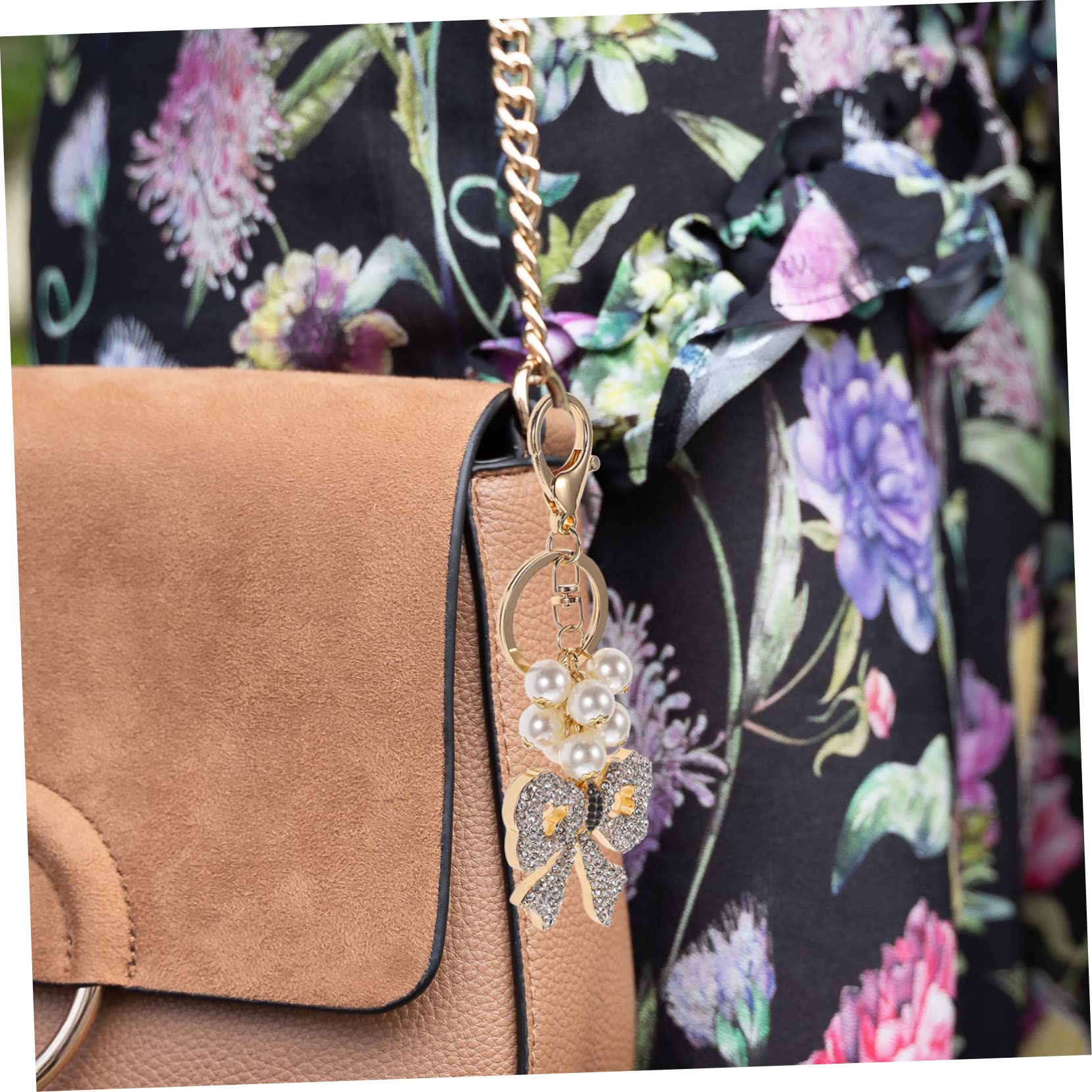 COLLBATH 3stücke Decorative Bowknot Schlüsselanhänger Mit Perlen Und Strass Eleganter Taschenanhänger Für Handtaschen Und Rucksäcke Für Und Besondere Anlässe