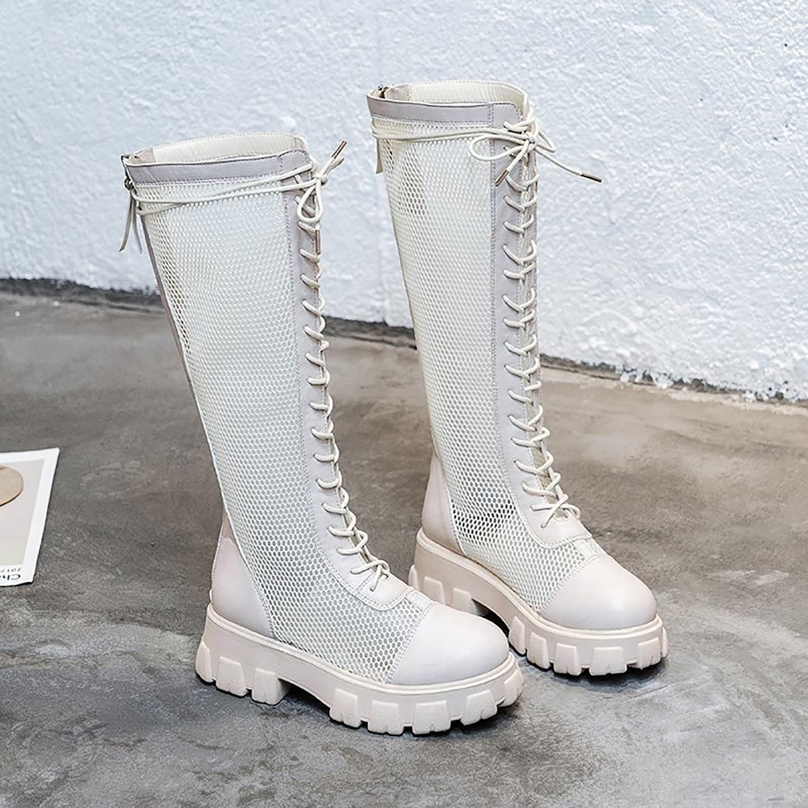 Damen Schnürung Oben Mesh Sandalen Sommer Frauen Dicke Sohle kühle Sommer Lange Schlauch kühle Sommer sexy kühle Damen Sommer Sandalen