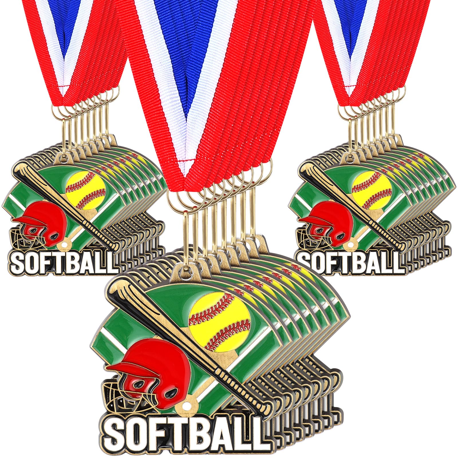 Tondiamo 24/48 medallas de Premio, medallas Deportivas a Granel con Cintas para el Cuello, 2 Pulgadas, Premio Ganador, Regalo para Fiestas temáticas Deportivas, torneos de Equipo, Partido Escolar