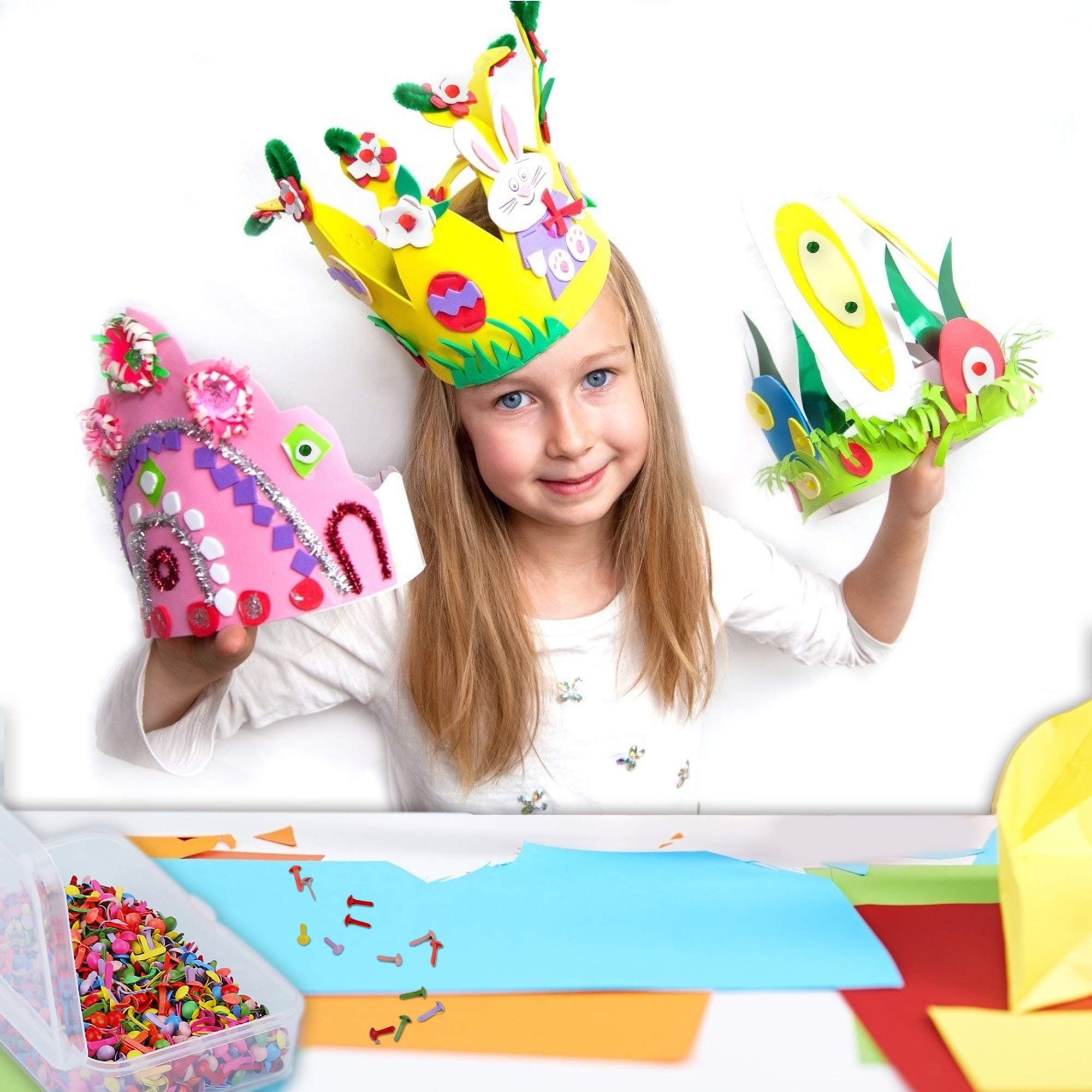 Papier splitpennen 300 stuks - 2 kleuren goud en zilver - 2,5 cm