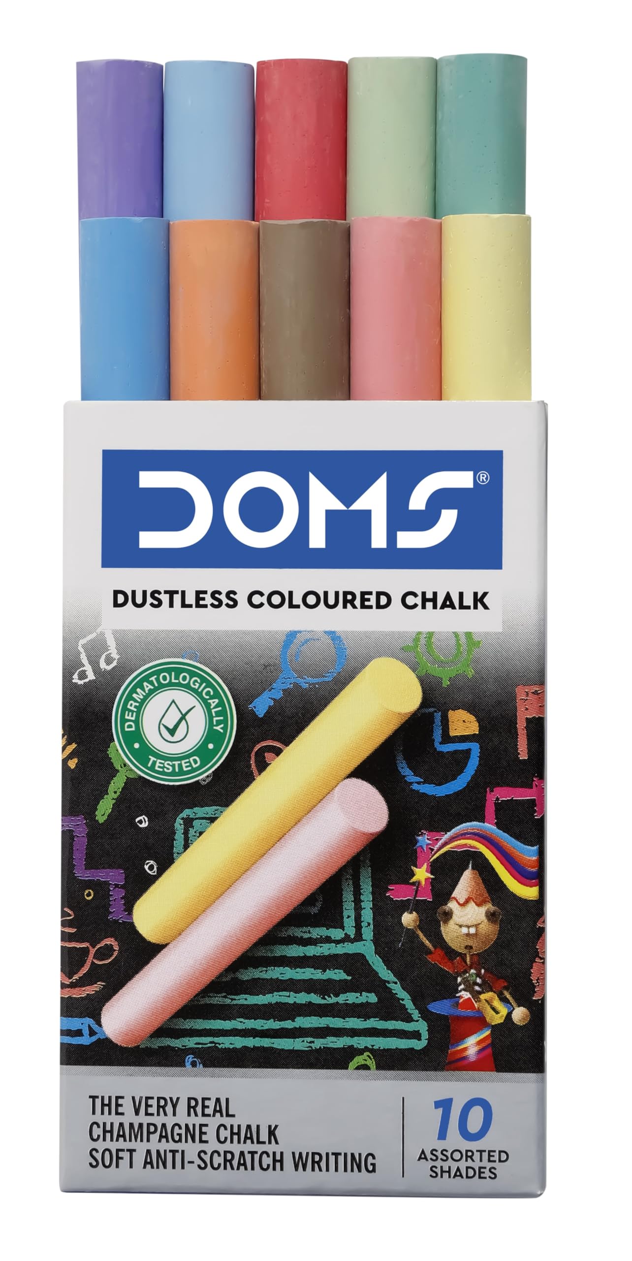 Doms 7208/7209 Coloured Dustless Chalk pack of 100
