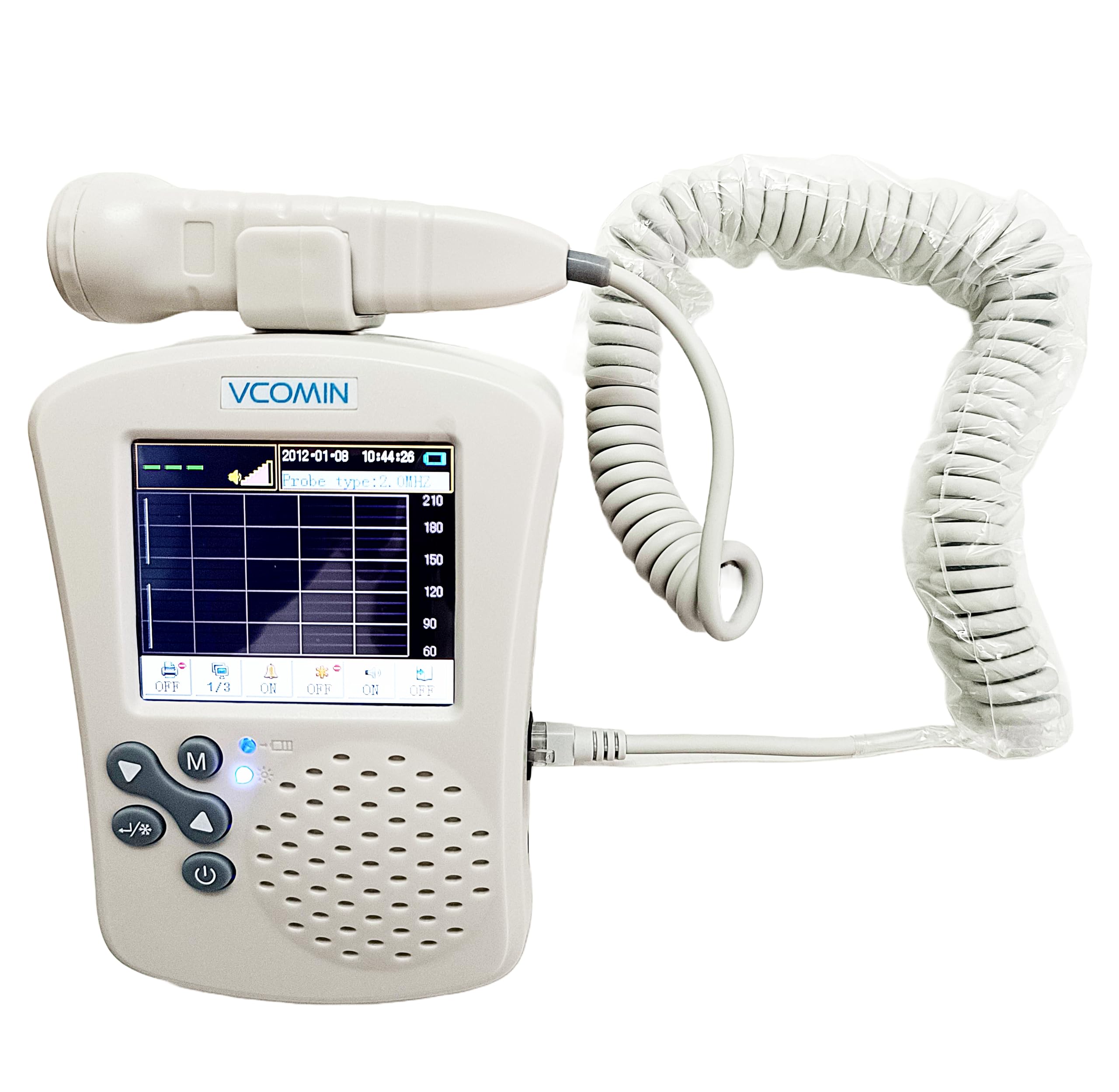 OWRIX VCOMIN FD300C Fetal Doppler for Baby Heartbeat Monitor during Pregnancy, Portable & Easy to Carry, Touch Screen & Color Monitor