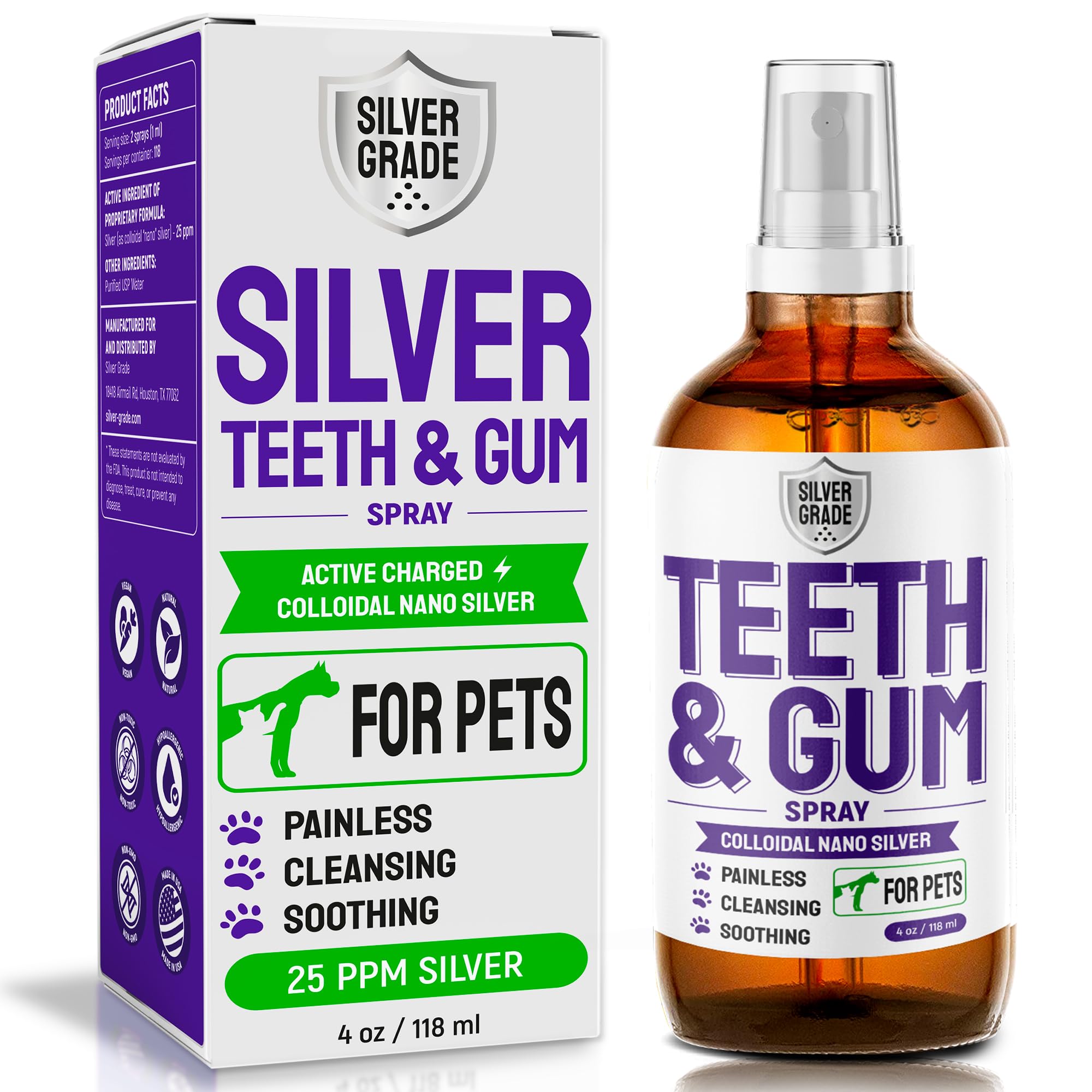 See full amazon price history chart for SILVER GRADE Teeth & Gum Spray for Dogs and Cats ● Dental Formula for Dog Mouth Rinse & Cat Mouth Care ● Cat & Dog Fresh Breath, Clean Teeth, No Pain Or Burning ● Dog Plaque and Tartar Remover (4 Oz) SILVER GRADE Teeth & Gum Spray for Dogs and Cats ● Dental Formula for Dog Mouth Rinse & Cat Mouth Care ● Cat & Dog Fresh Breath, Clean Teeth, No Pain Or Burning ● Dog Plaque and Tartar Remover (4 Oz) (B0BSG9W8Z3) Amazon Price History, Amazon Price Tracker