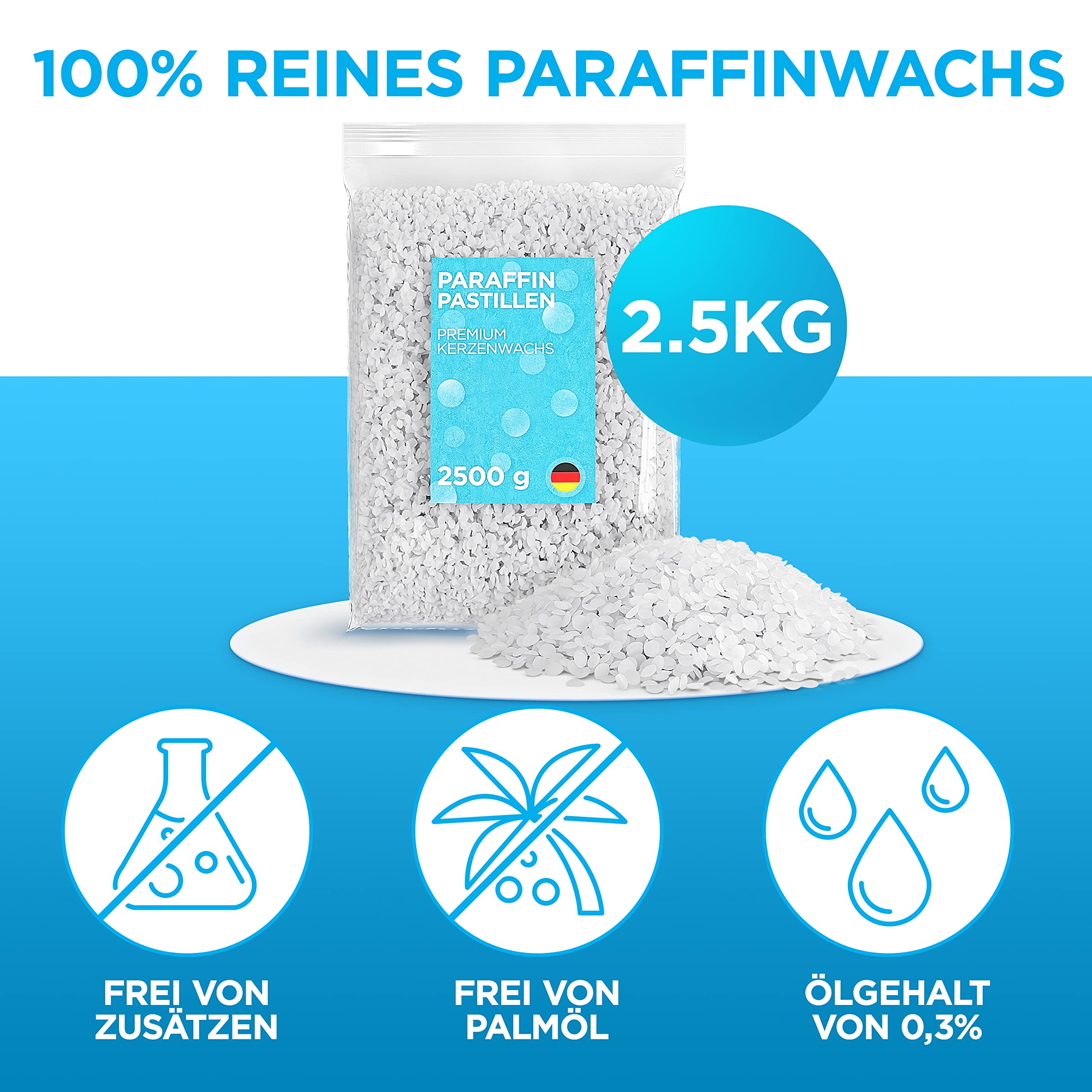 MolinoRC Cera Di Paraffina Per Candele Fai Da Te - 900g, Pura, Senza Profumi, Prodotta In Germania - Foto 10