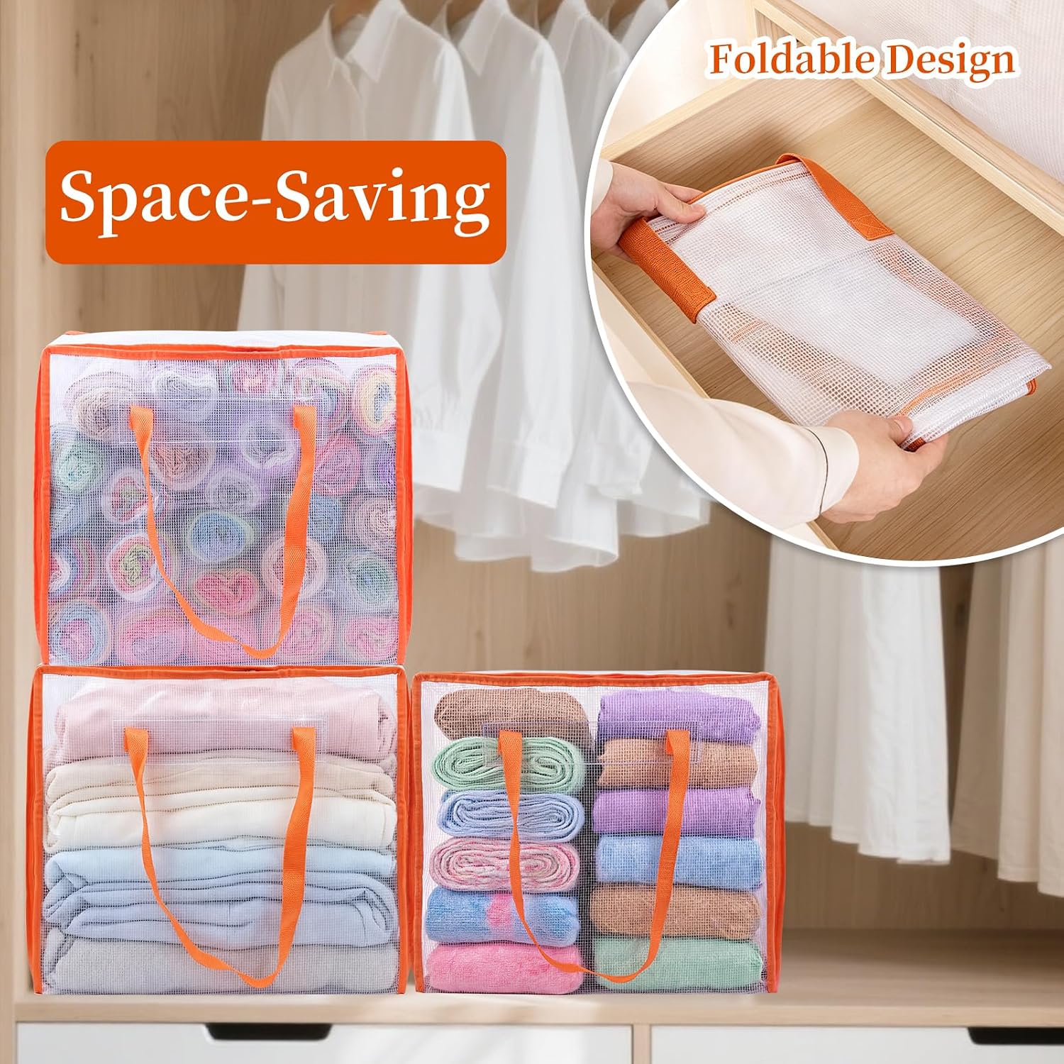 4 Packs Yarn Storage Bags,17 x 15 x 8 Inch