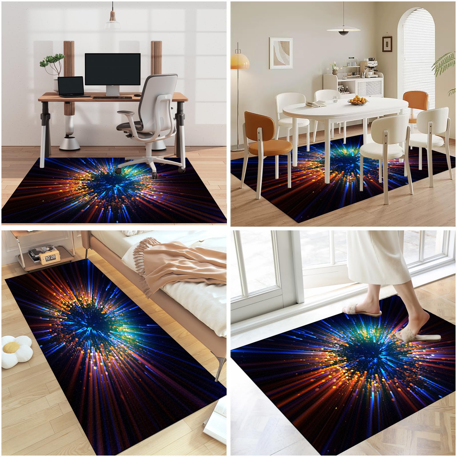 Tappeto Sedia Gaming, Tappetino Protettivo per Pavimenti Duri, Ufficio Protettore del Pavimento Protezione Parquet e Pavimenti Duri, Antiscivolo, Tappeto Salvapavimento per Home Office 100 x 120 cm