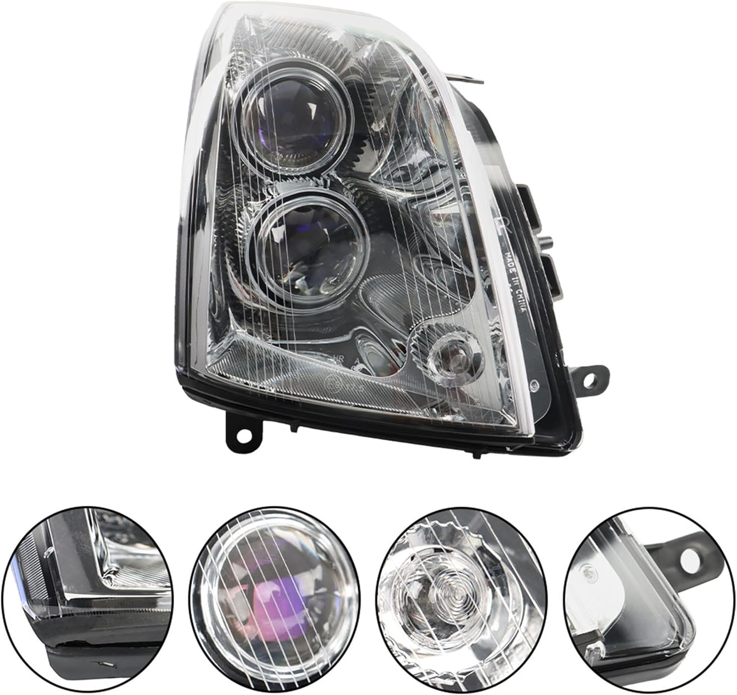 Headlight Headlamp Assembly Halogen Passenger Side Replacement for STS 2005 2006 2007 2008 2009 2010 2011 Replacement for GM2503278 Right RH