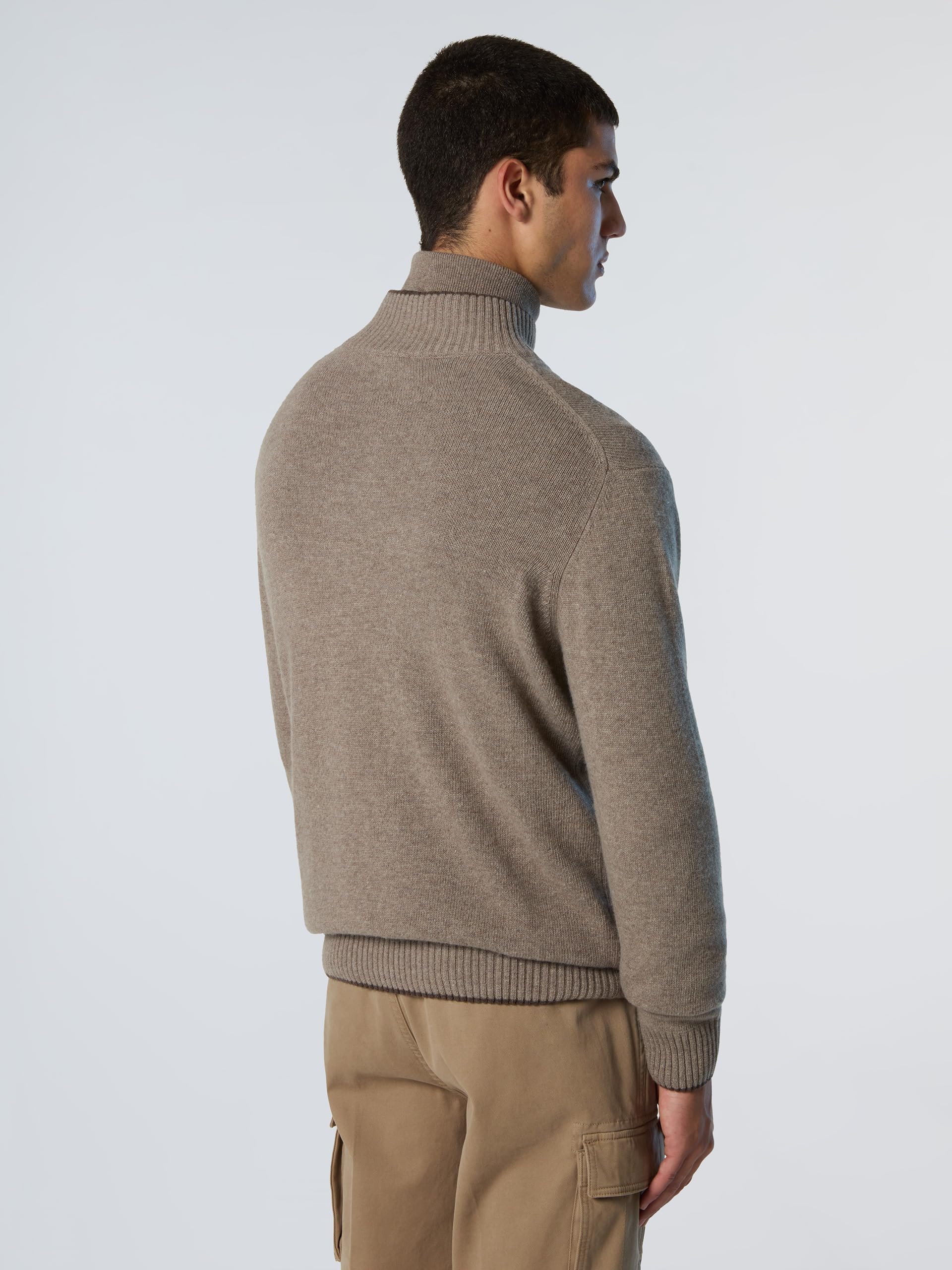 NORTH SAILS Maglione Uomo in Misto Cashmere con Collo Alto e Bottoni