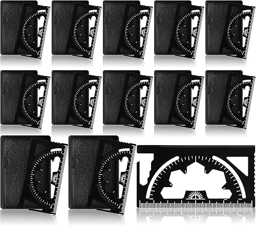 Cholemy 12 carteras para tarjetas de crédito, multiherramienta 46 en 1, de metal de acero inoxidable, herramienta de bolsillo de supervivencia,