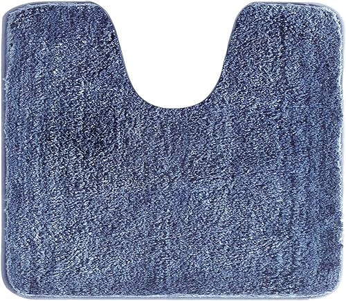Miniatura 7 de Alfombra de contorno de baño antideslizante, absorbente de agua, suave microfibra lanuda lavable a máquina, alfombra de baño para baño, felpa gruesa