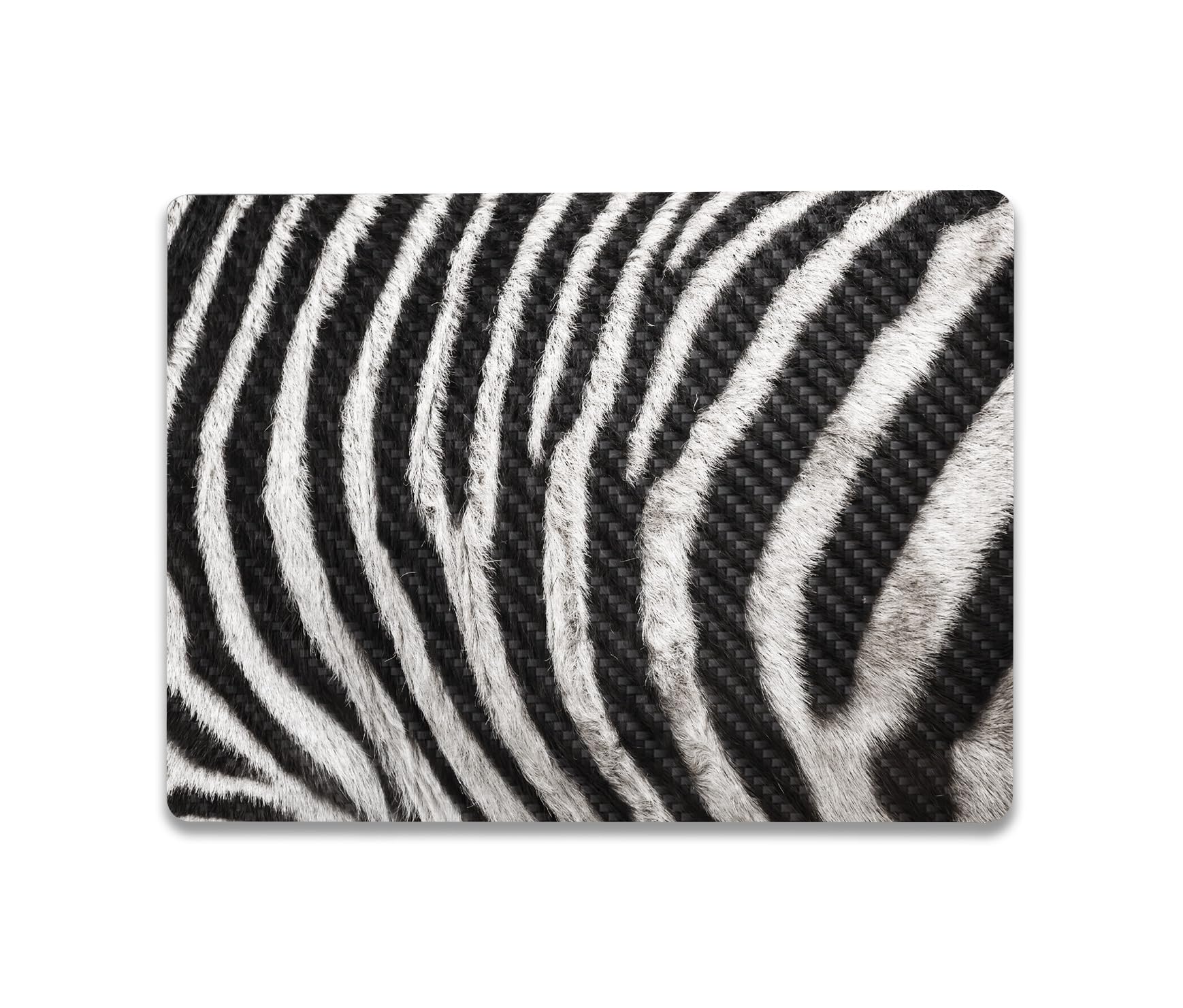 MightySkins Carbon Fiber Skin Compatible with Microsoft Surface Laptop Go 3 (2023) Full Wrap Kit - Zebra Closeup | Protective, Durable Textured Carbon Fiber Finish | Made in The USA