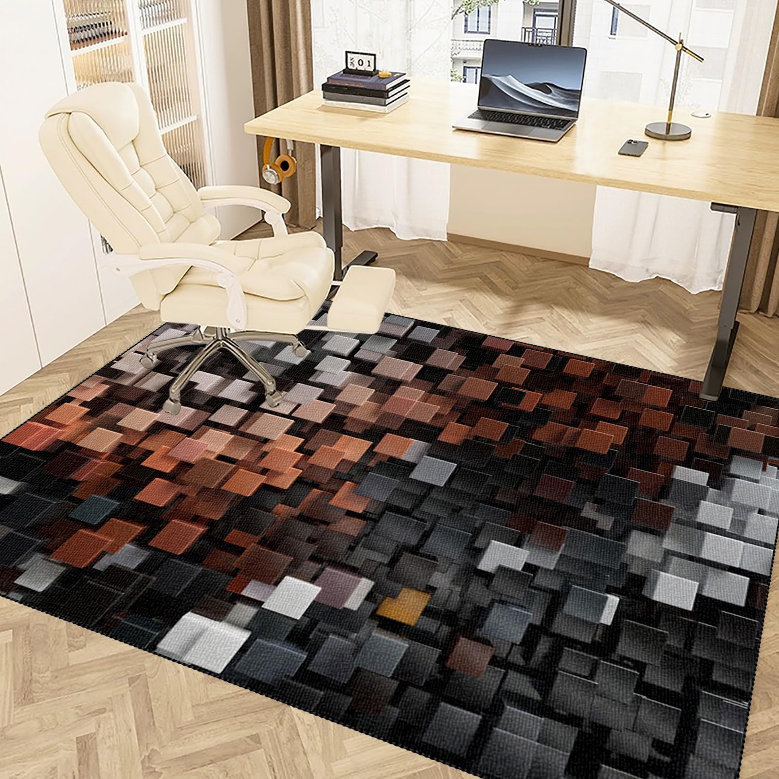 Bodenschutzmatte für Hartboden | Gaming Teppich Stuhlunterlage | Schreibtischstuhl Unterlage | Bürostuhl Unterlage | Verbesserte Version | Mehrzweck-Stuhlteppich für zu Hause | Kratzfest 180 x 200 cm