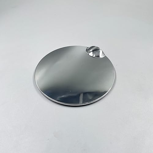 Miniatura 4 de HUYILUN0104 Tapa cromada para puerta de tanque de gasolina compatible con Ford F150 2009-2014