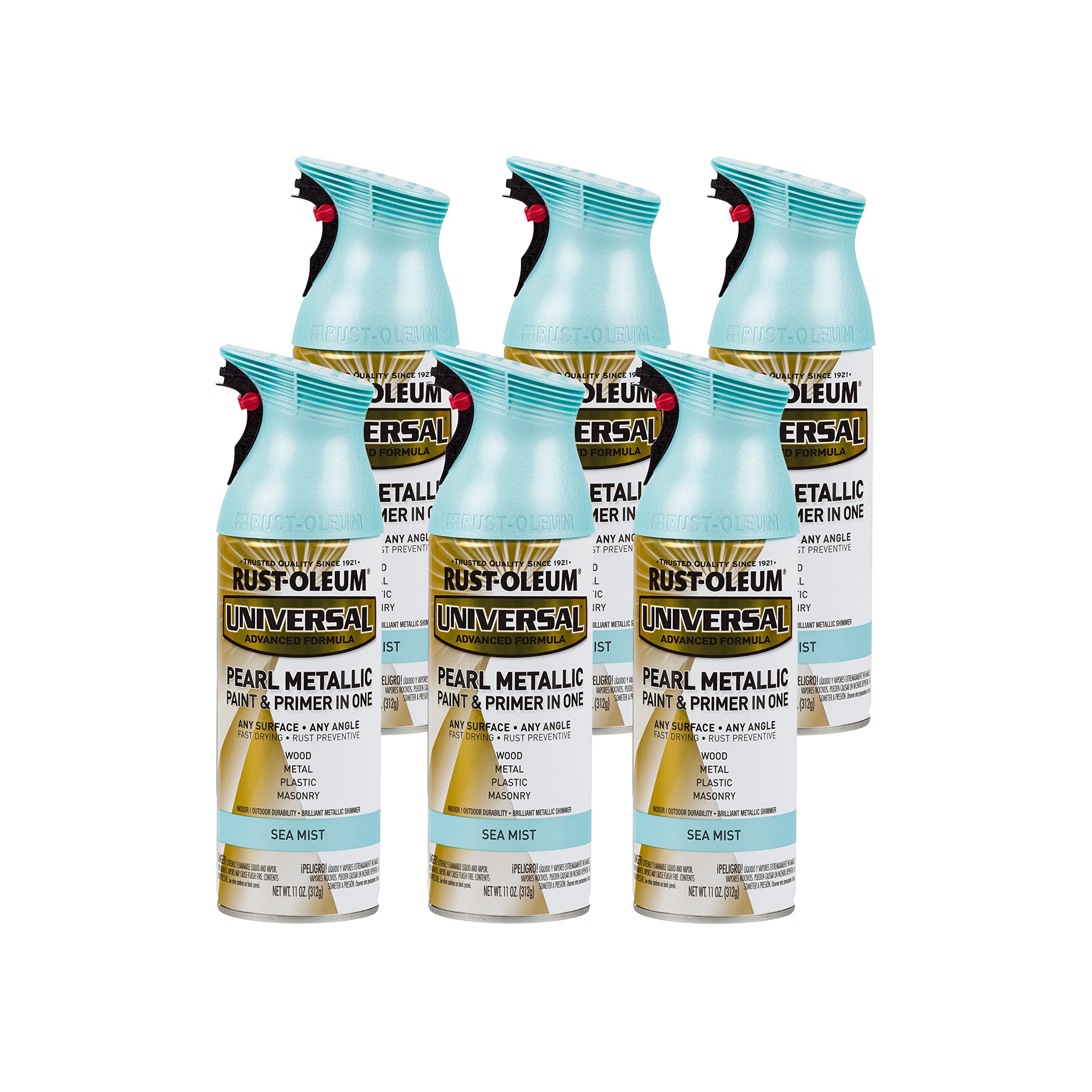 Rust-Oleum Universal All Surface Pearl Metallic Spray Paint, Sea Mist