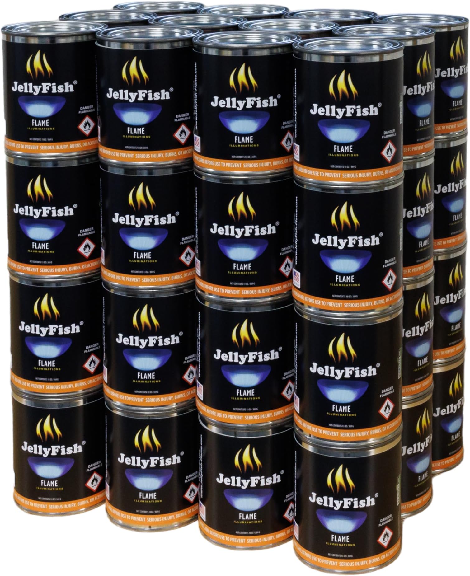 Real JellyFish Flame Premium Gel Fuel 4 Cans Indoor or