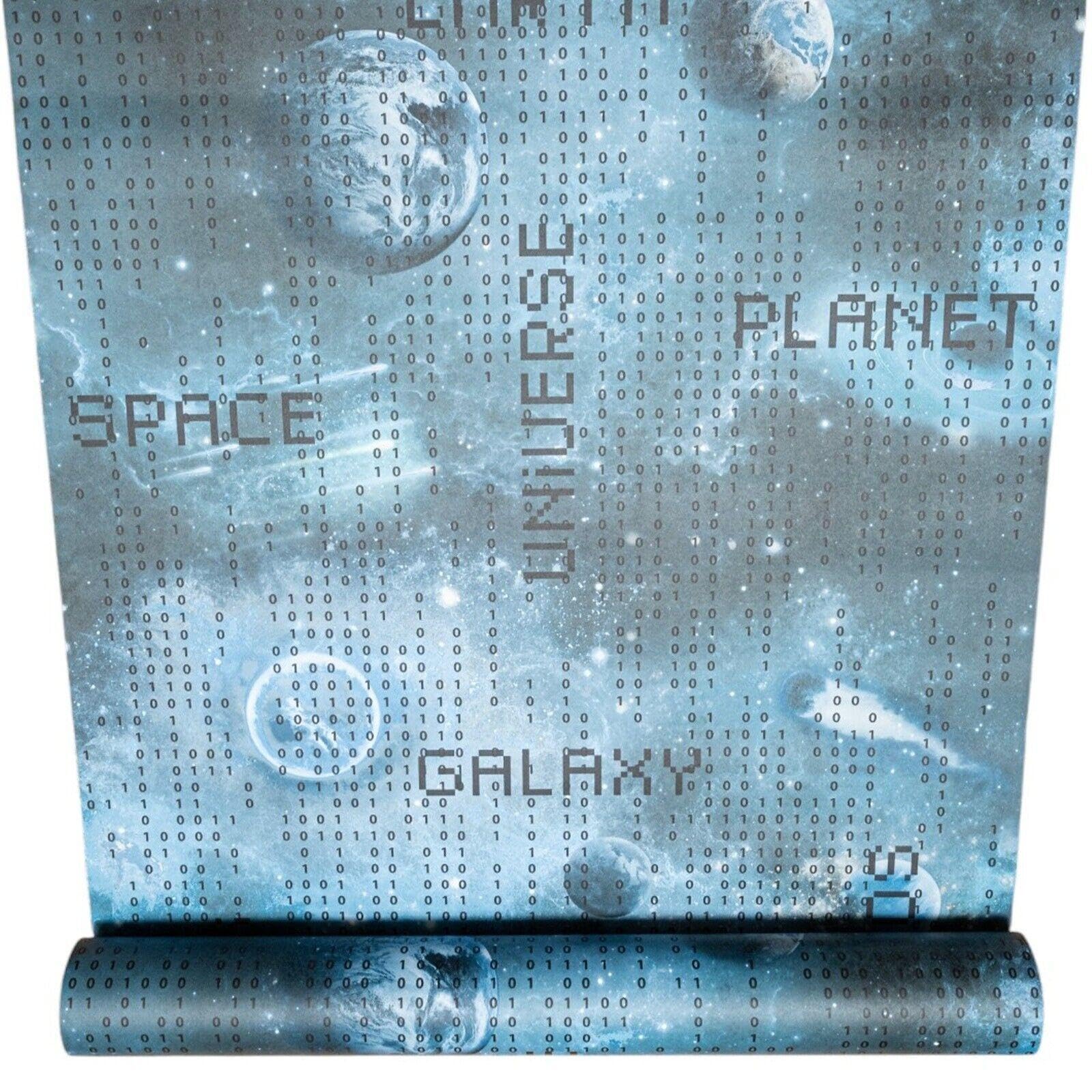 SOPHIE LAURENCE Blue Space Planet Wallpaper Kids Bedroom Playroom Boys Thick,Smooth Finish Vinyl Wall Panels for Lounge, Bedroom, Study Washable, Strippable, Non-Pasted (Full Roll)
