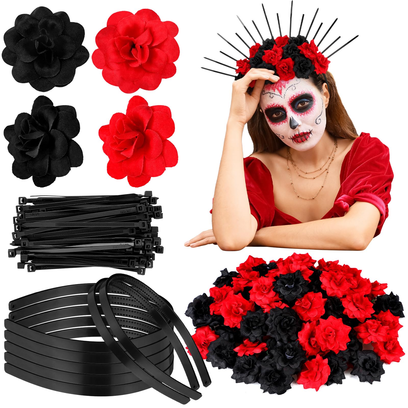 day of the dead flower headpiece