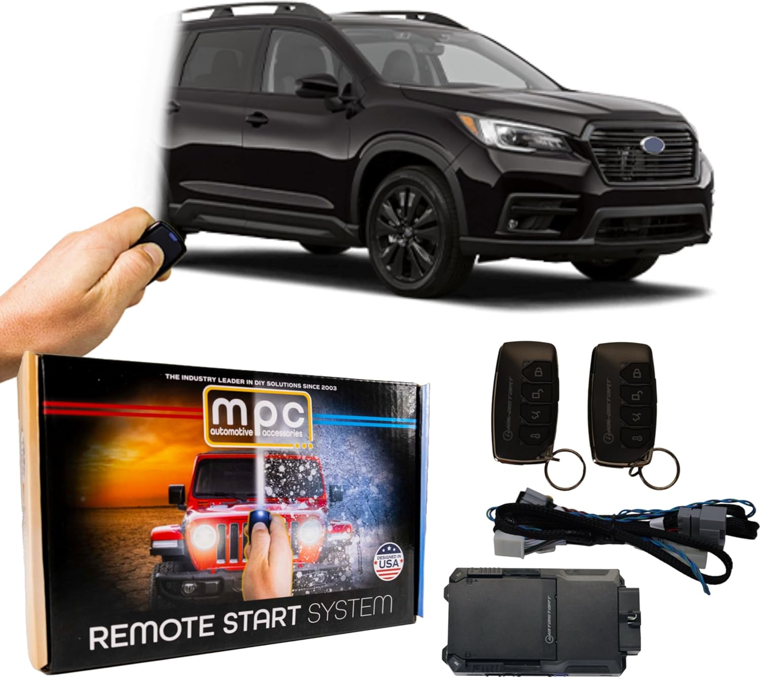 MPC Remote Start Kit Compatible with Subaru Ascent 2019-2022 || 2-Way 4-Button Remotes Long Range || Plug and Play || No Wire Splicing || USA Tech Support
