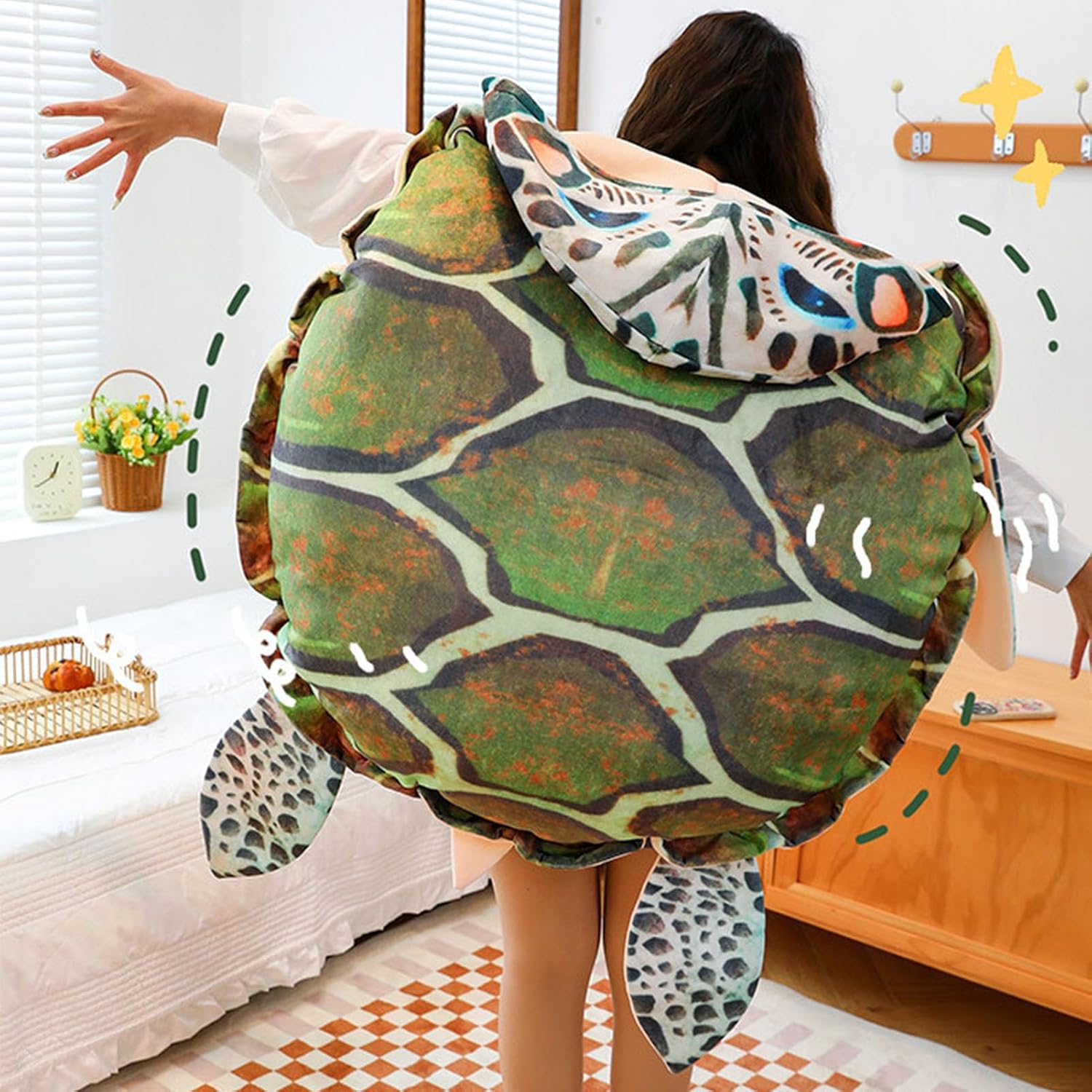 Wearable Sea Shell Pillow, Funny Plush Costume with Detachable Washable Cover for Party Holiday Prop, 80cm/31.5in Shell Design (130cm/51.2in)