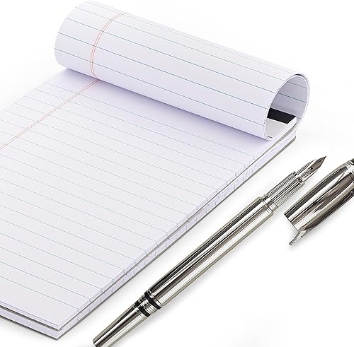 Miniatura 2 de Emraw Bloc de escritura universal de 50 hojas con borde micro perforado blanco con rayas legales, tamaño carta, 50 unidades, 8.5 x 11.75 pulgadas