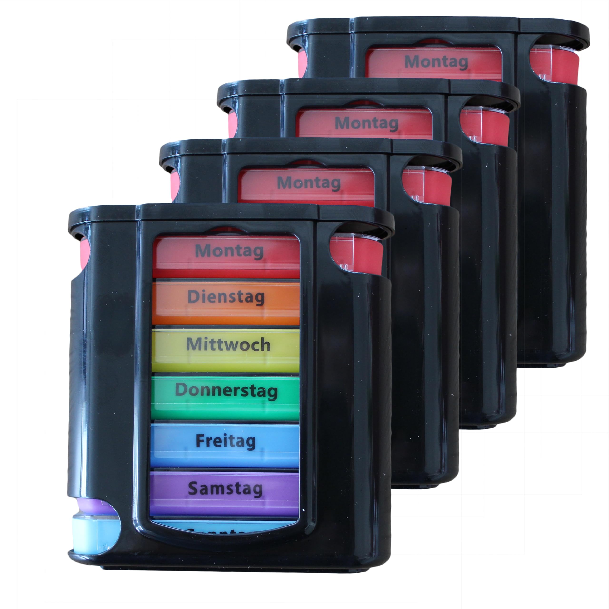 KAMACA 1 er Pack (= 1 Stück) praktischer Medikamentendosierer 7 Tage mit 4 Fächern pro Tag, Pillendose,Pillenbox, Tablettenbox, Wochendosierer