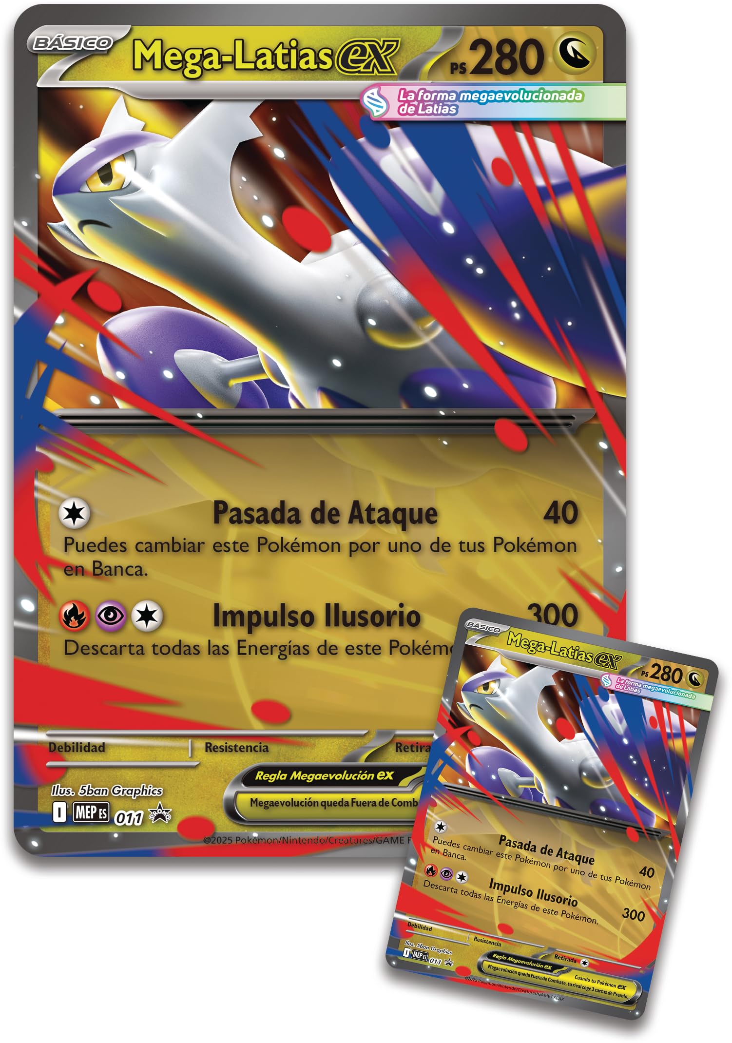 Pokémon: Collection avec Figurine Mega Lucario-ex de (Une Carte holographique, Une Carte géante, Cinq enveloppes d'expansion et Une Figurine Mega