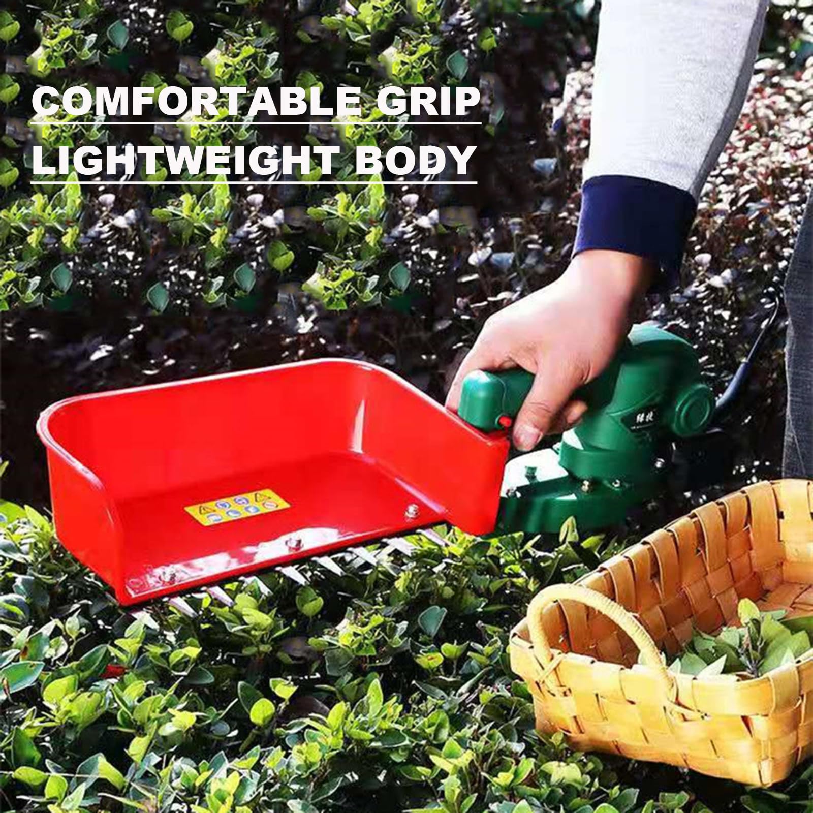 Cortasetos eléctrico de 800 W, hoja de 28 cm, 1800 rpm para podar jardín, recoger té, uso agrícola