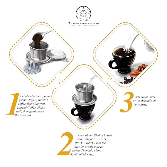 TRUNG NGUYEN COFFEE Creative 4, Ground Coffee, Arabica Blend Robusta, 8.8 Ounce, Medium Roast, Rich Flavor, Lasting Aroma