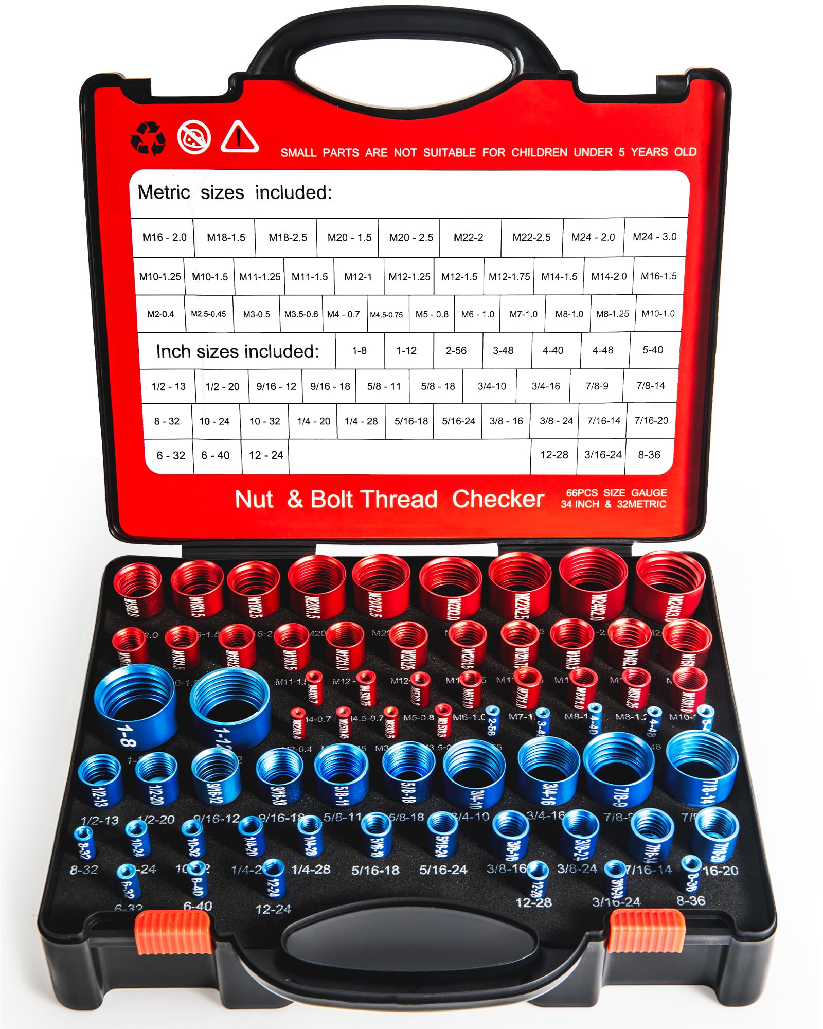 Thread Checker Kit: SAE & Metric - 66 Pcs -1