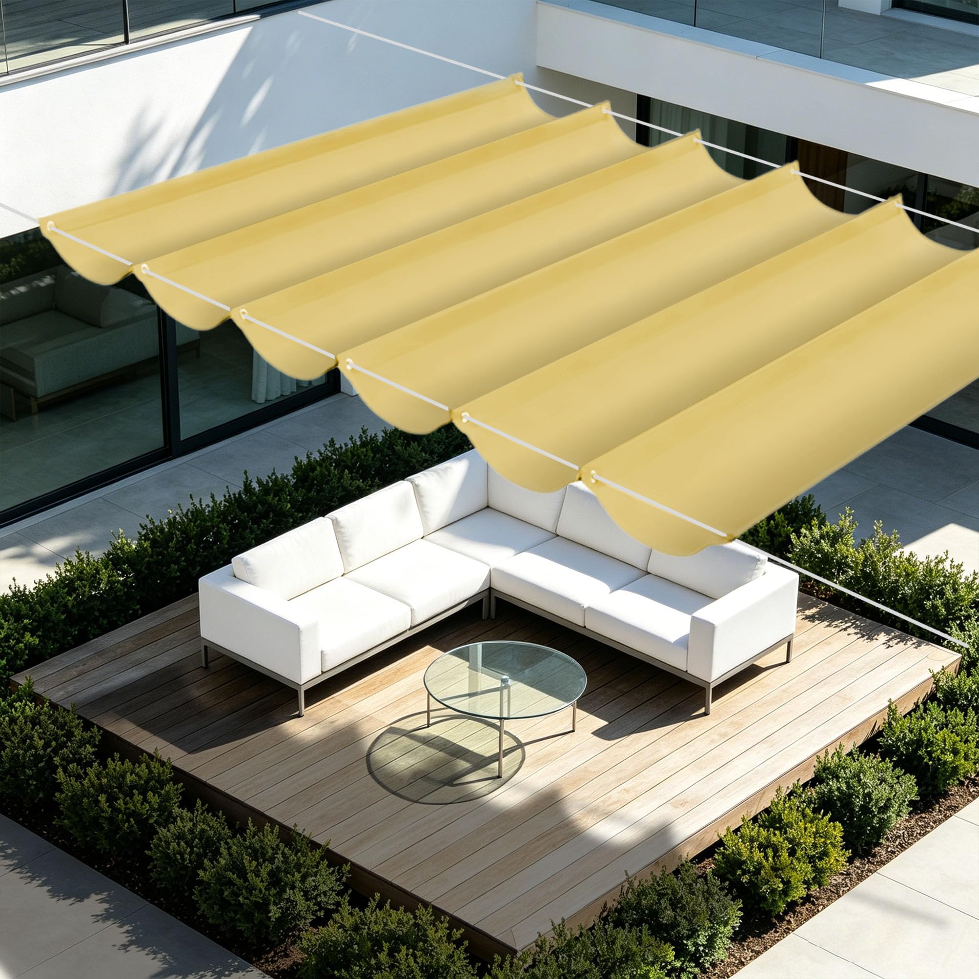 Toile d'ombrage résistante à l'eau 200x300 protégeant du soleil sur le balcon