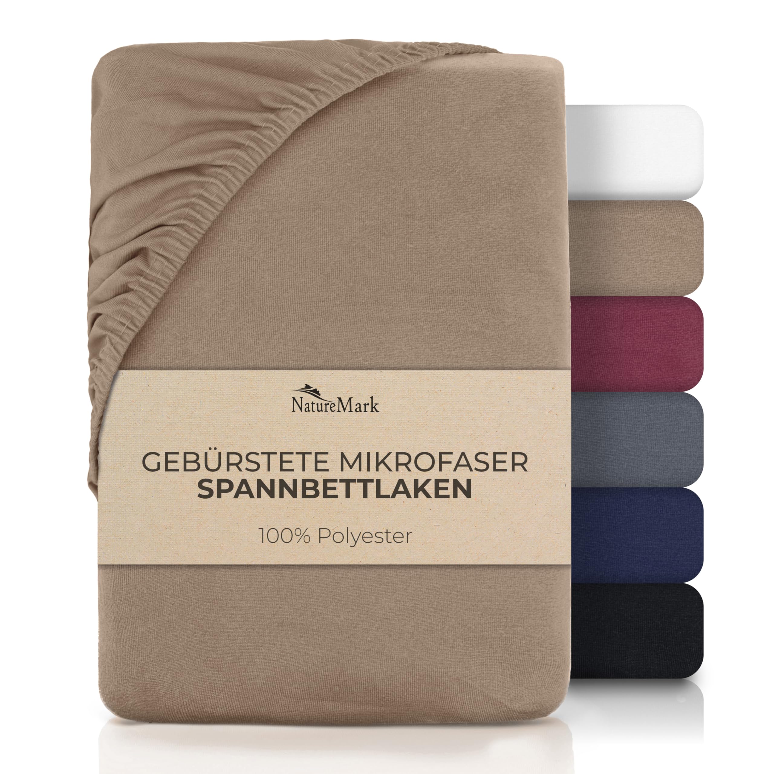 NatureMark Mikrofaser Spannbettlaken – weich, atmungsaktiv und pflegeleicht – hautfreundlich, schnelltrocknend und formstabil -