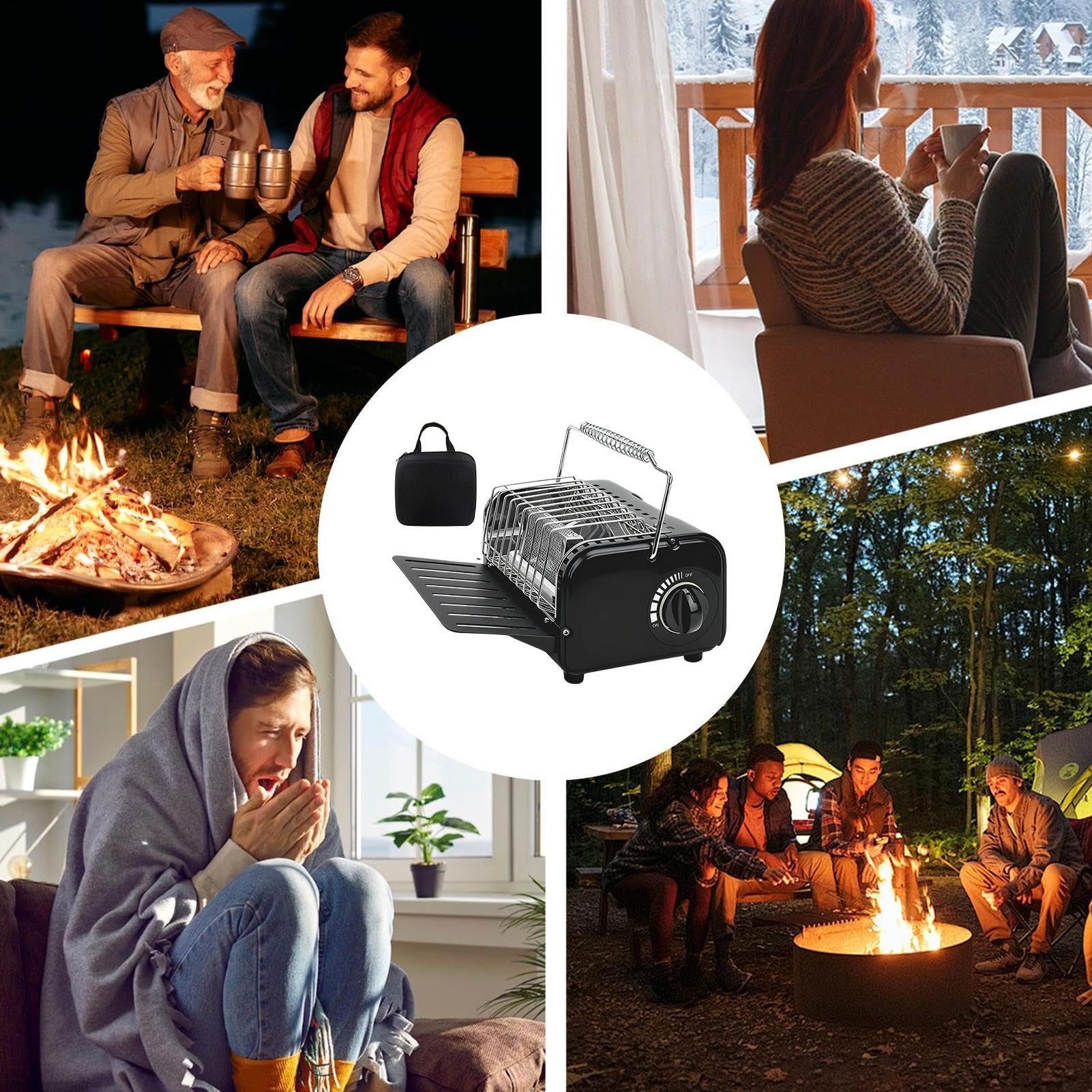 Poêle De Chauffage De Camping Pour Temps Froid Avec Sac De Transport | Réchaud De Chauffage Et Cuisson De Tente Pour Les Amateurs De Randonnée, D'Aventure, De Pêche, De Jardin, D'Alpinisme Et De