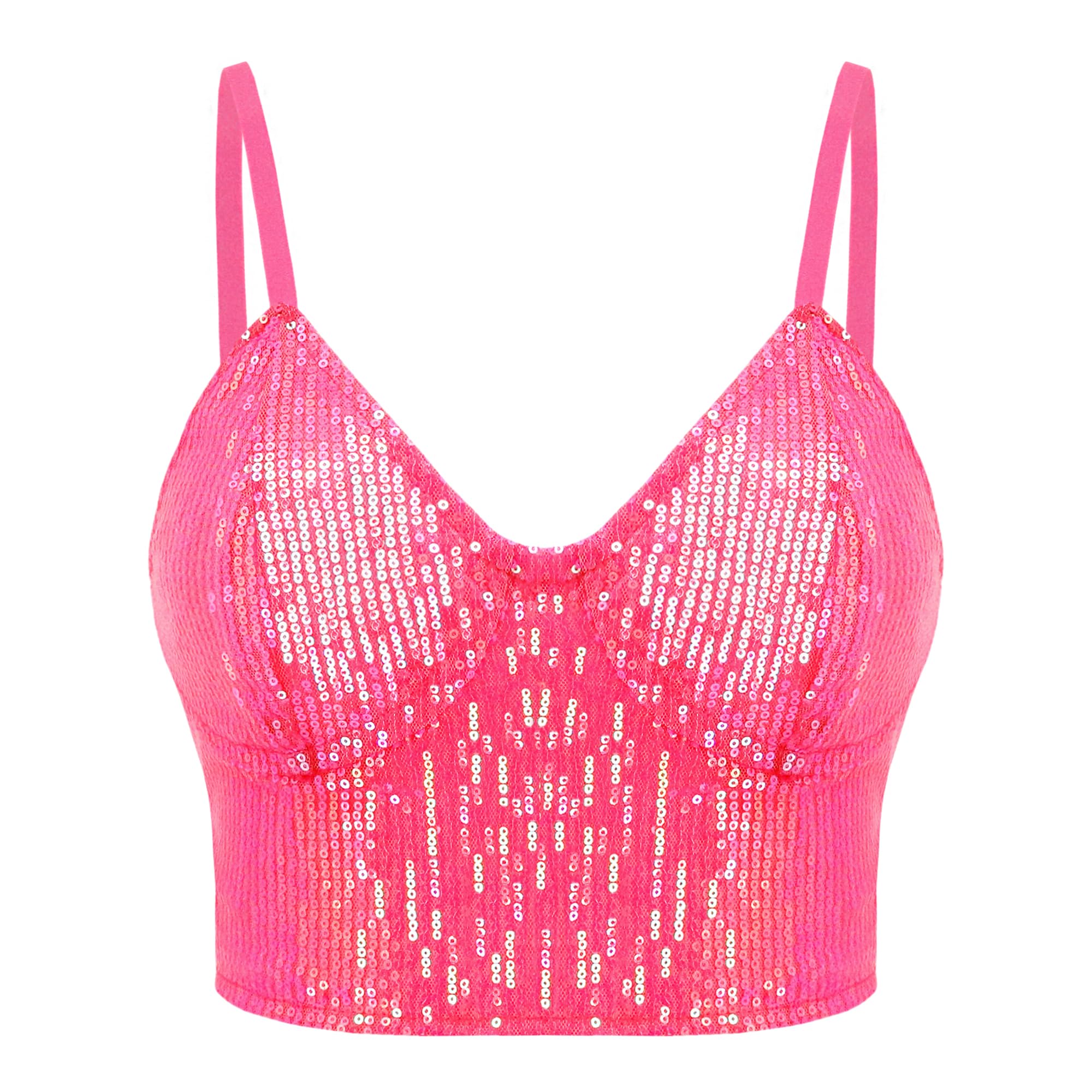 Erinaco Women's Rhinestone Diamond Tank Top Color Beaded Sling Tube Top Bustier Vest Crop Top Sexy Corset Bra Summer