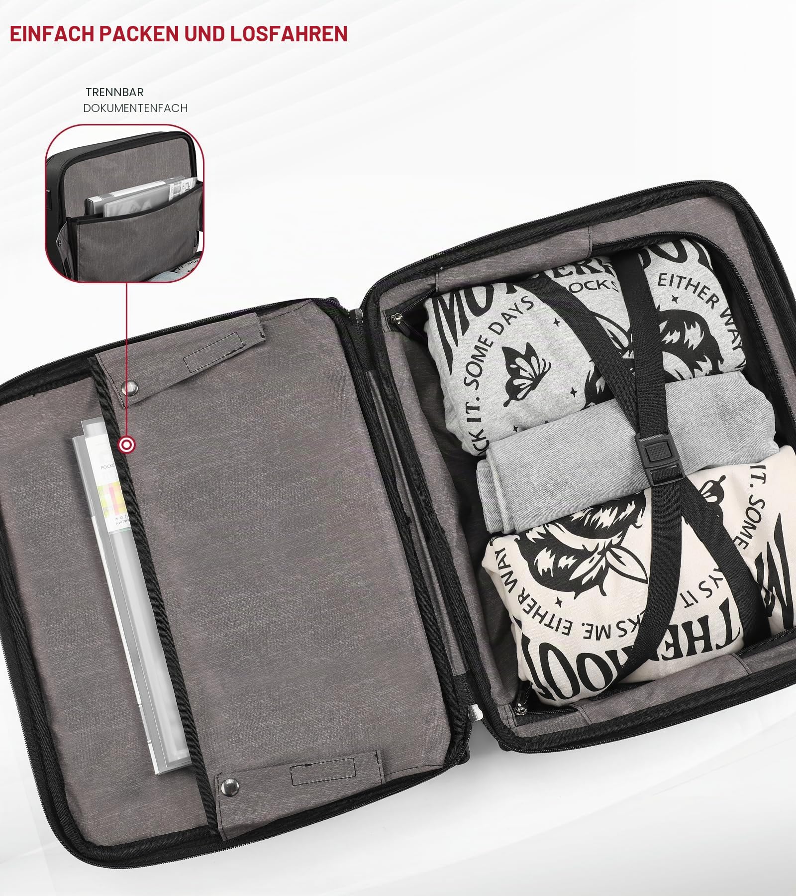 star cloud Laptop Trolley 17 Zoll, Business Trolley Herren, Laptop-Aktentasche mit 4 Rollen, Laptoptasche mit Rollen mit USB & Typ-C Anschluss, wasserabweisend, für Arbeit und Geschäftsreisen