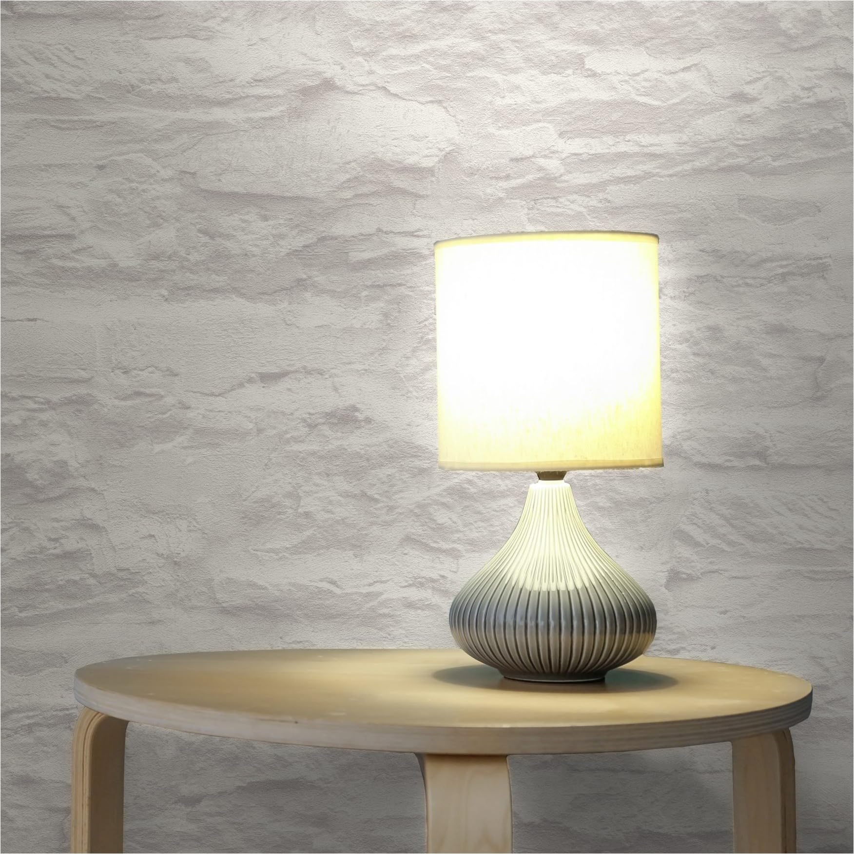 Papier peint intissé aspect pierre haut de gamme coloris blanc crème No.12122