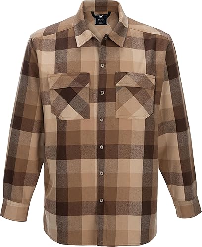 Vertx Men's Last Line Long Sleeve Plaid Flannel Tactical Shirt with Pockets Built for Concealed Carry, and Daily Wear