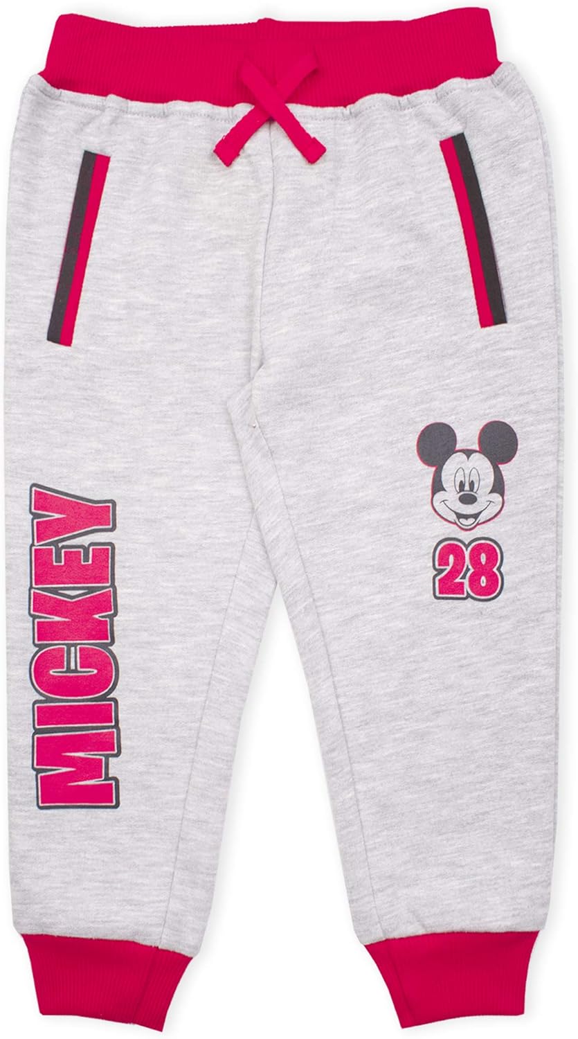 Disney Mickey Mouse Boys 2 Pack Jogger for Toddler and Little Kids Red/Grey Grey 2T