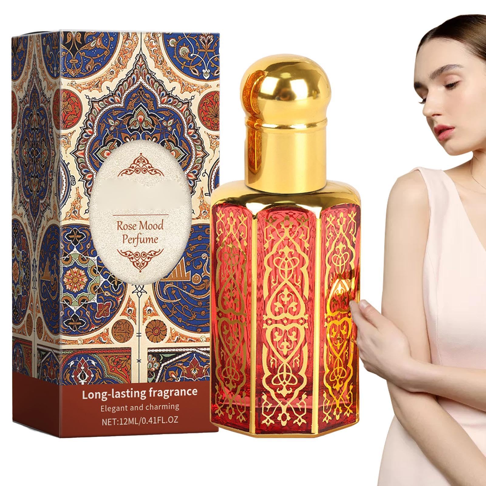Perfume Árabe De 12 Ml, Eau De Parfume Arabia Para Mujer, Fragancia De Rosa Fresca, Perfume Floral De Larga Duración, Aerosol De Fragancia Elegante Y Encantador, Perfume De Rosa Portátil Para Viajes