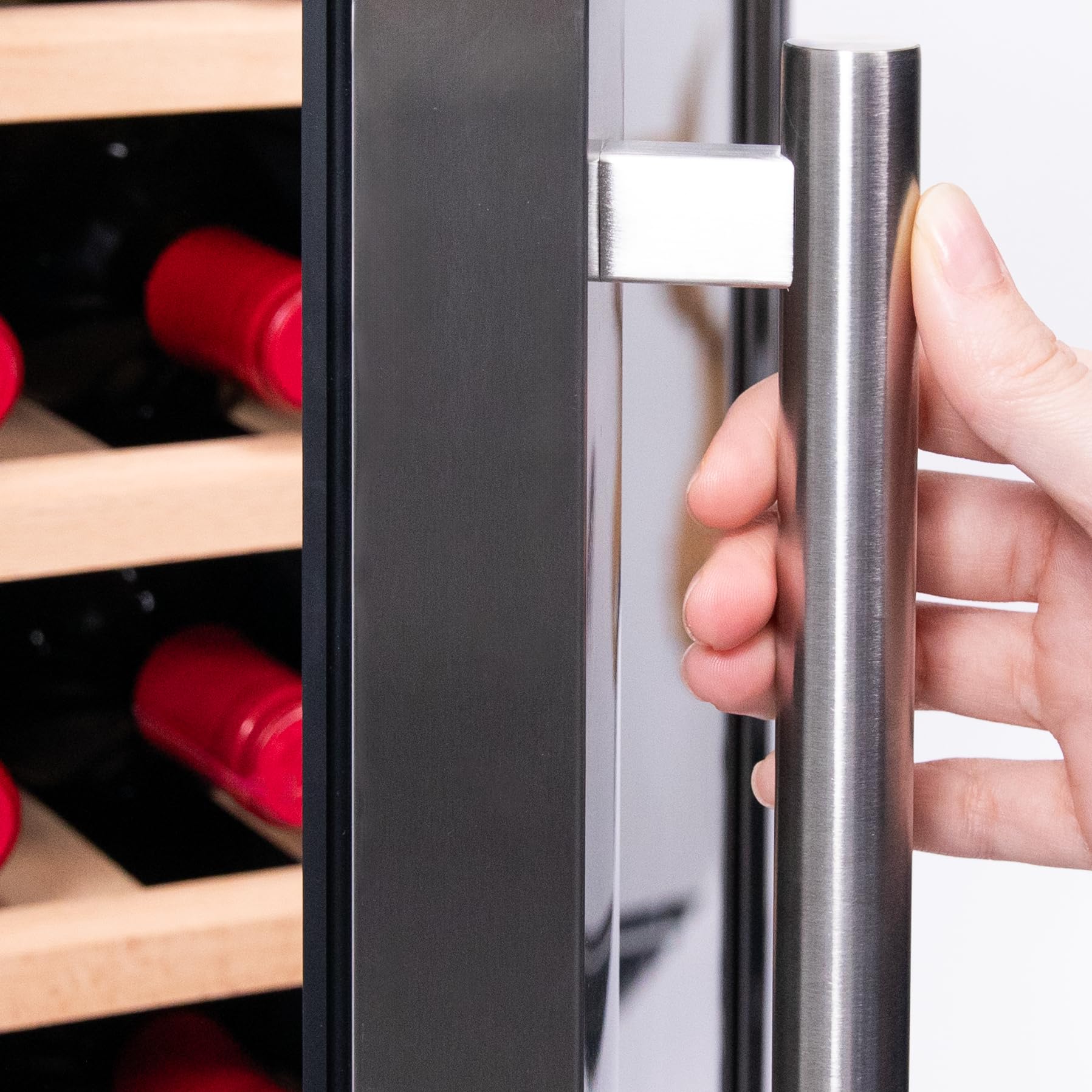 Cecotec Vinoteca 12 Botellas Bolero GrandSommelier 1230 CoolWood Compressor. 32 Litros, Sistema Compresor, Alto Rendimiento, Temperatura Regulable, Luz LED Interior, Control Táctil