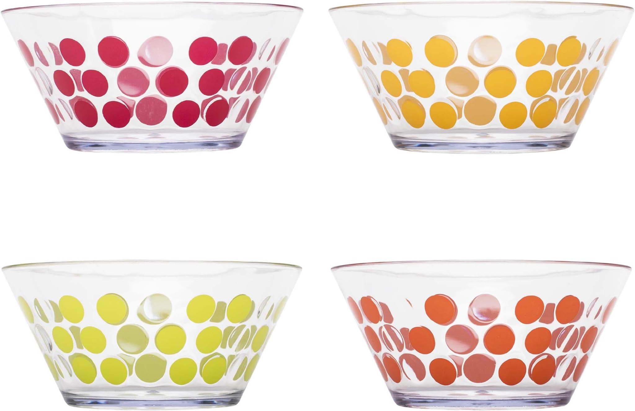 Zak Designs Dot Dot Bowl, 5.75-Inch, Fresh Color Design, Set of 4