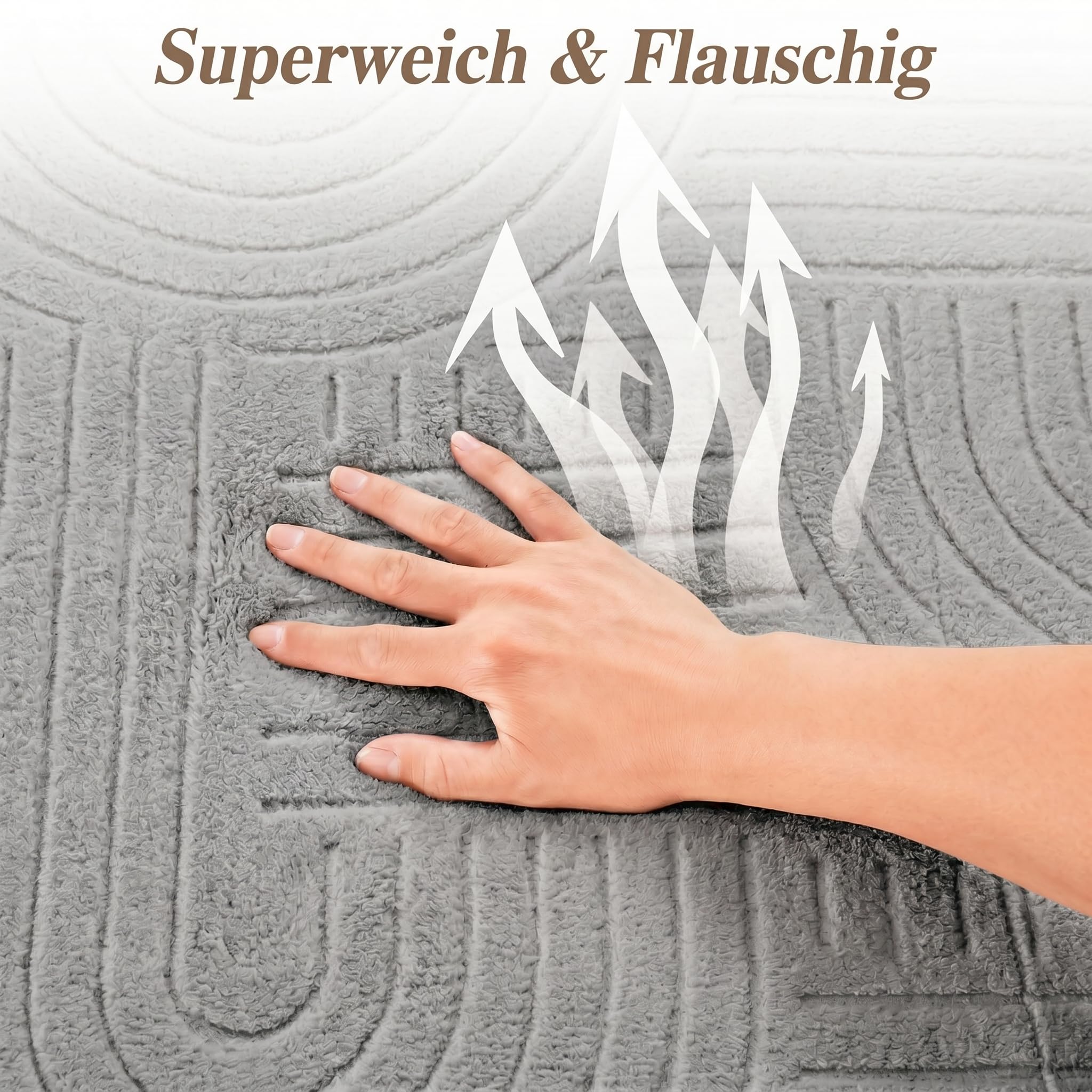 Puremy Teppich Wohnzimmer, Kurzflor Teppiche Wohnzimmer Deko Flauschiger Weich Waschbarer Modern Einfarbiges Teppich für Schlafzimmer, Kinderzimmer, Bettvorleger Matte, 140x200 cm