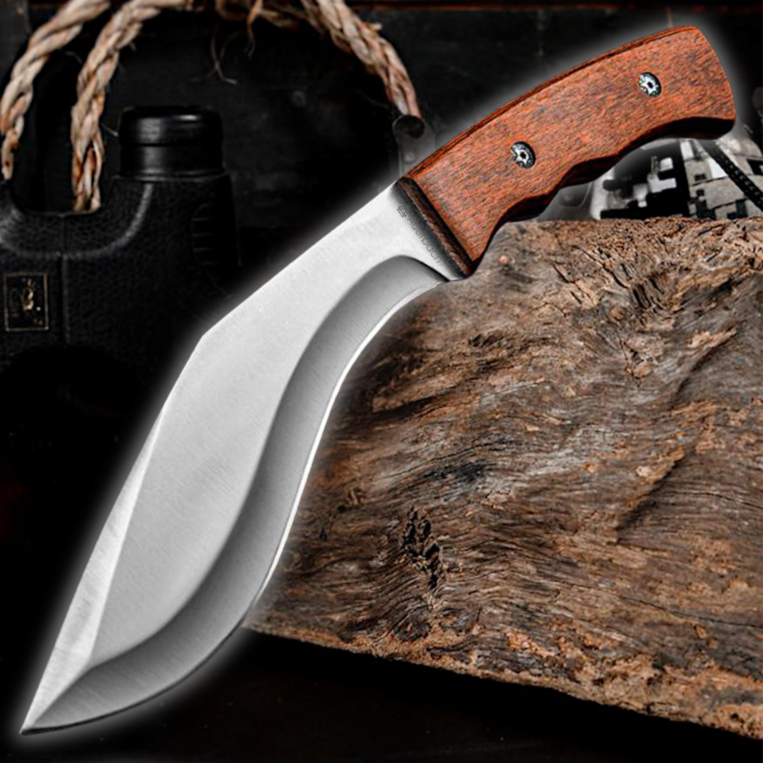 Auerbach Kukri Bruno | Full Tang Machete | Outdoor Messer | Survival Messer | Bushcraft Messer