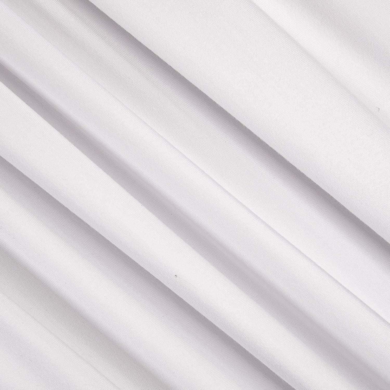 FabricLA Rayon Spandex Jersey Knit Fabric 1" Stripes - 58/60" Inches (150 CM) Wide by The Yard - 4 Way Stretch Fabric - Light to Medium Fabric 220 GSM - (Cream, Grey) - 5 Yards