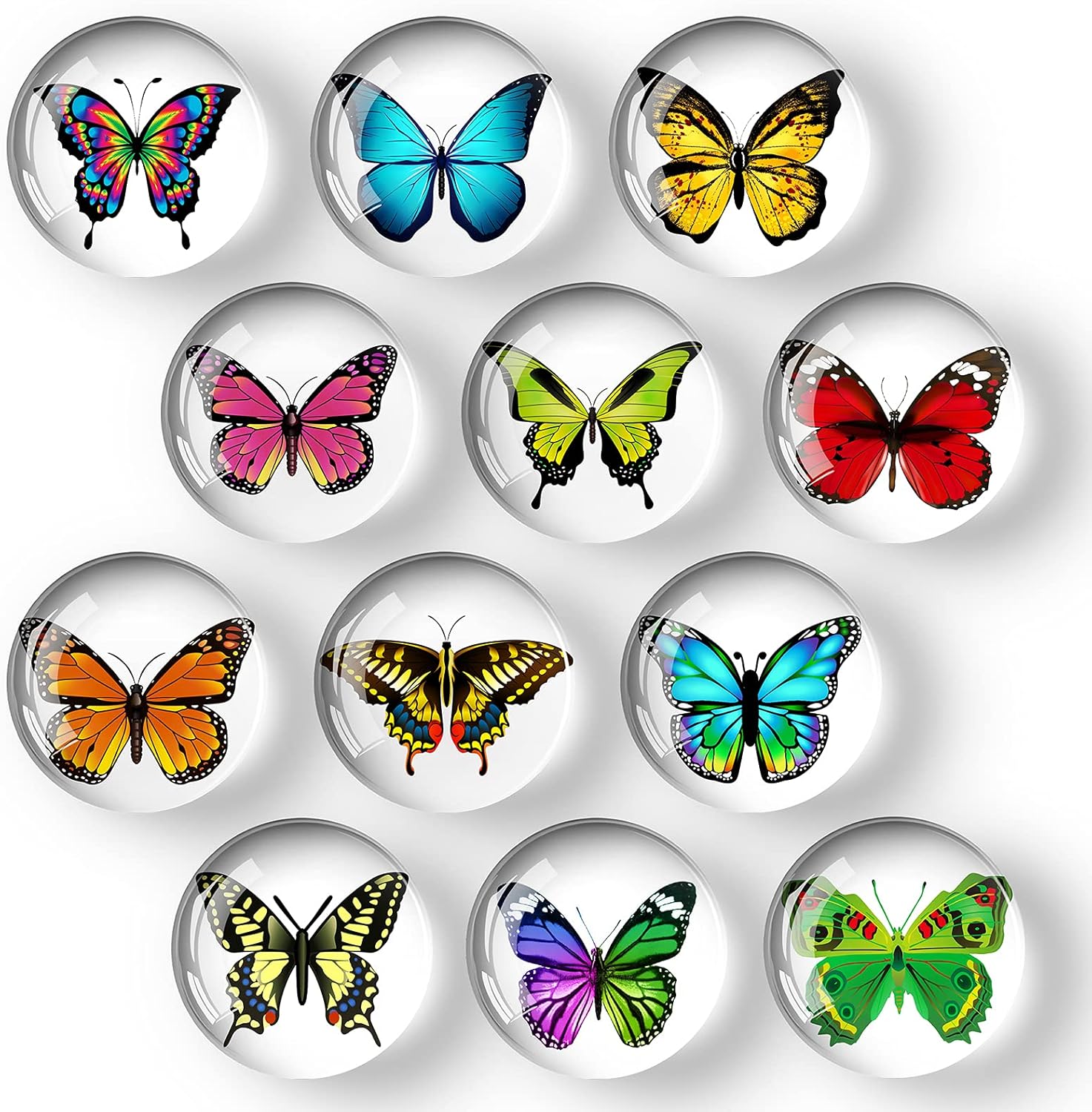 COSOW 12Pcs Glass Strong Refrigerator