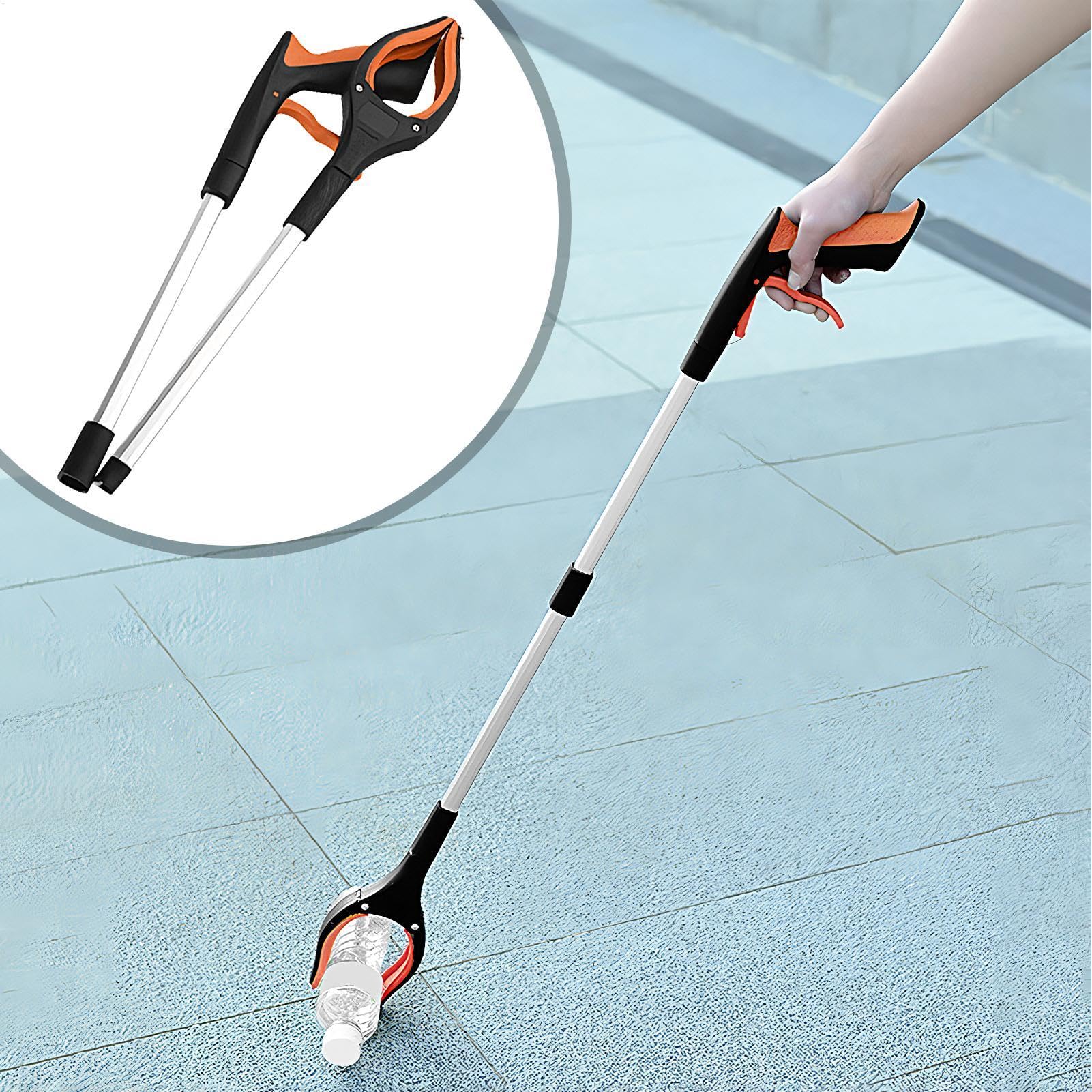 Reacher Grabber Pickup Tool, 33 inch Foldable Trash Picker, Lightweight Aluminum Grabber Stick with Silicone Grip for Seniors & Hard to Reach Areas, 32.68x3.94 inches