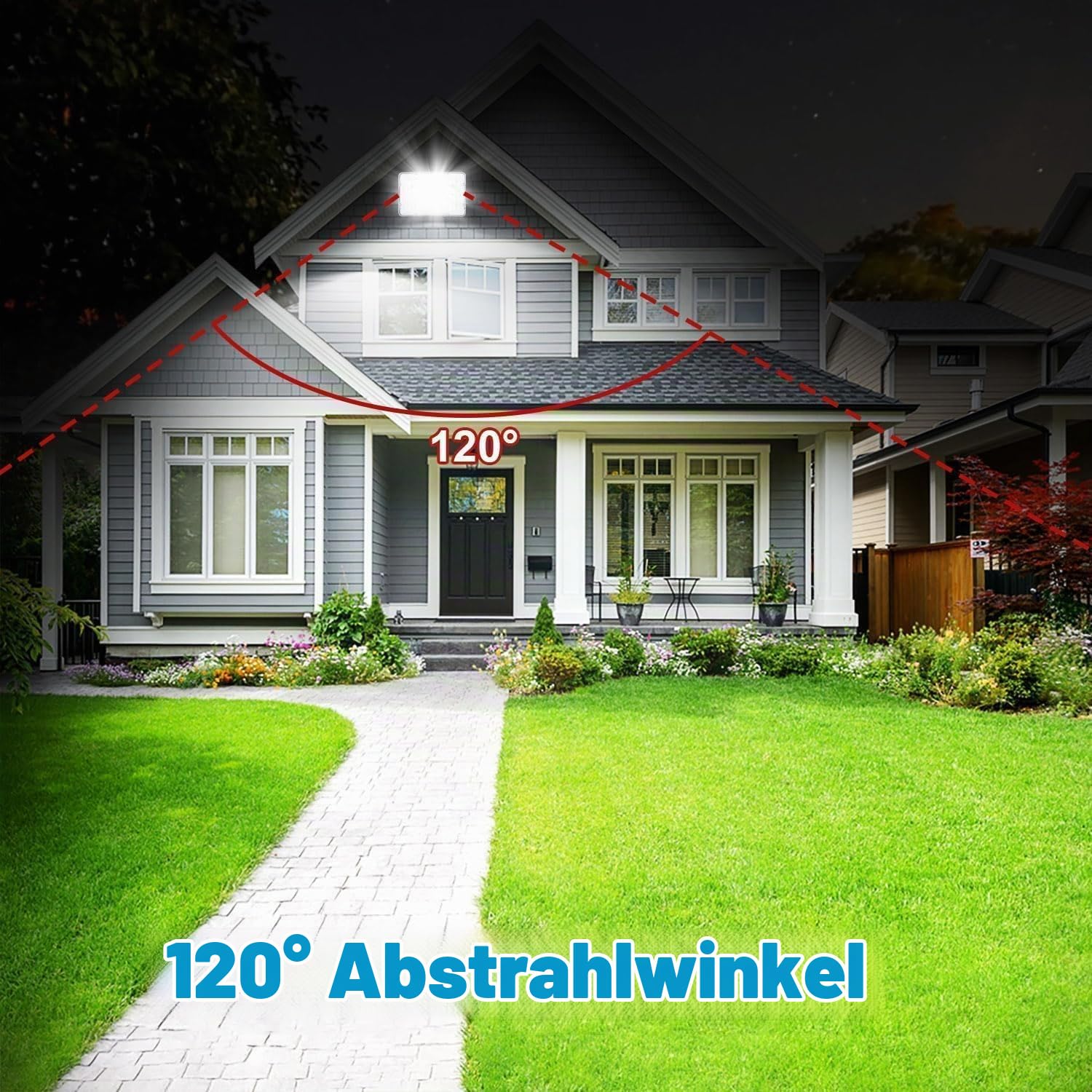 LED Strahler Außen 400W, 2 Stück 40000LM Led Aussenstrahler 6500K Kaltweiß LeD Scheinwerfer IP66 Wasserdicht Baustrahler Leds Flutlicht für Garten Garage Sportplatz Hof Flur