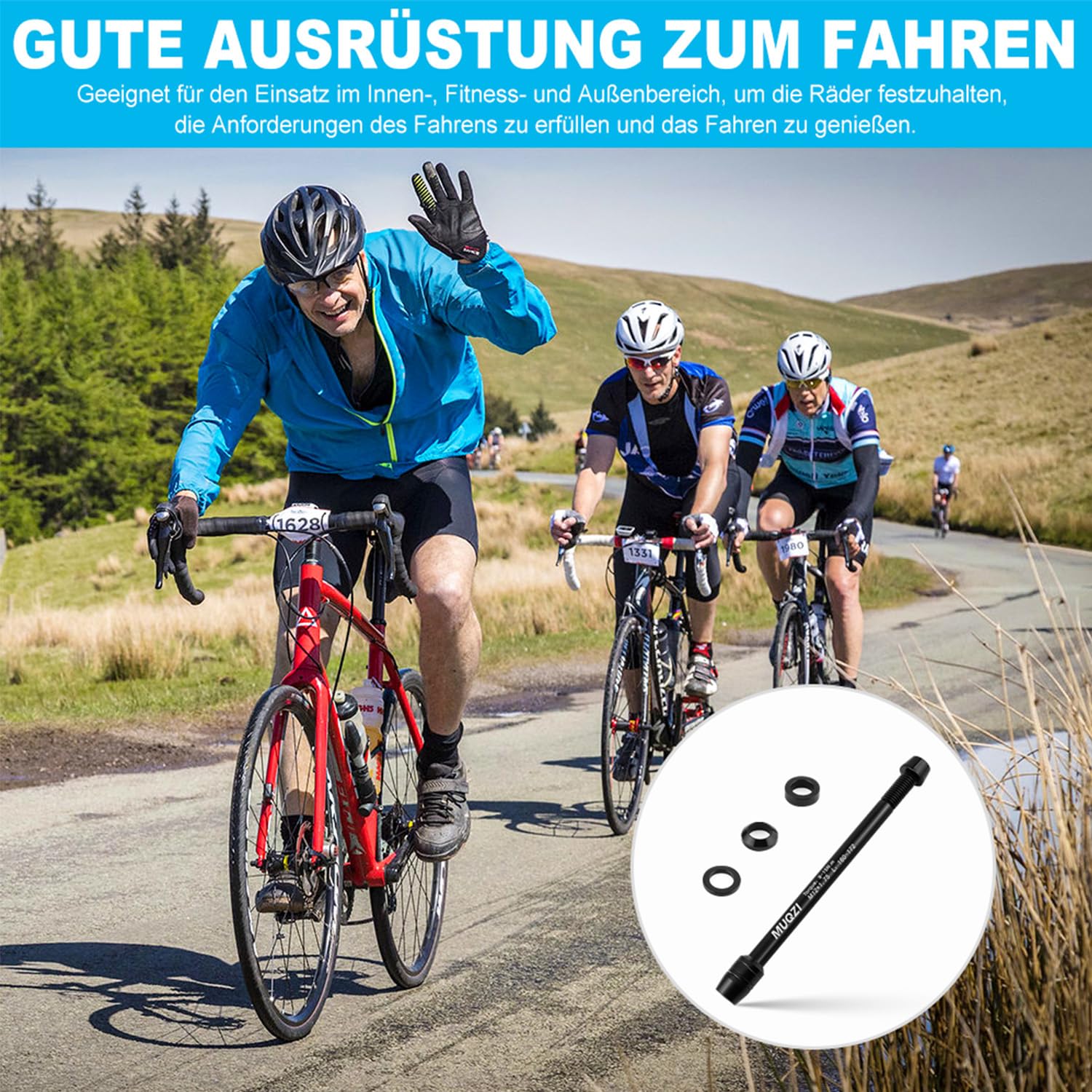 Allenatore a rulli per bicicletta, con passo filettato M12 x 1,0, 166 – 178 mm, compatibile con ruote, per interni, per bici da corsa e mountain bike