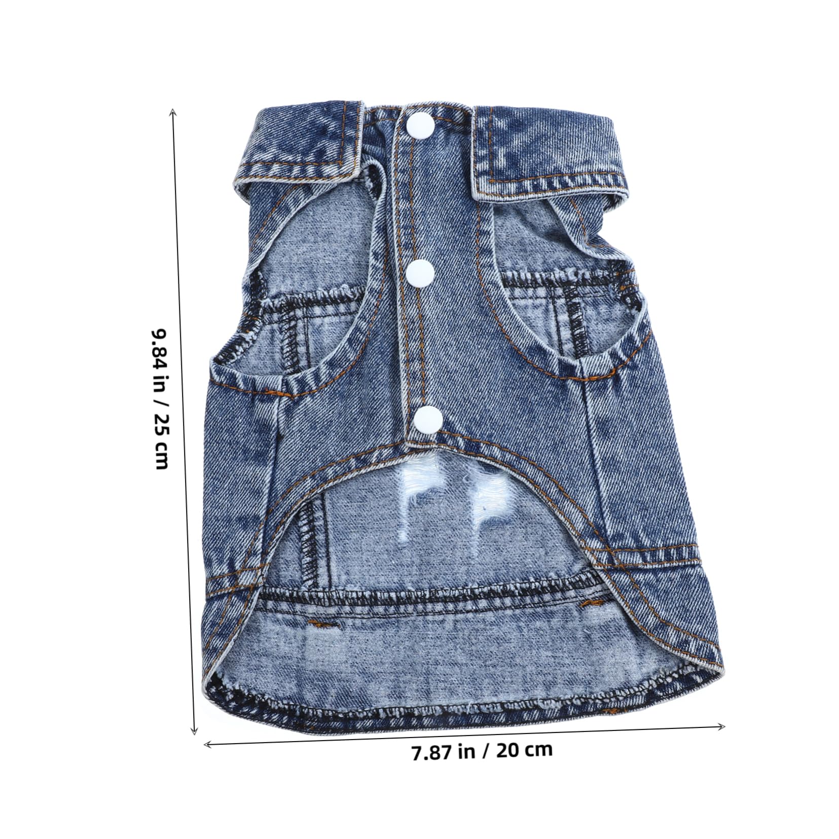 2 Pezzi Di Cappotti Per Cani Gilet in Denim Per Cani Di Piccola Taglia Cuccioli Abbigliamento Per Animali Domestici Gilet Per Cani Stile